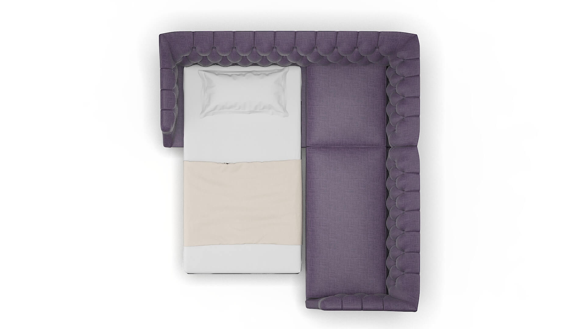 Shiraz Tess Blackberry Sectional Sleeper Espresso legs 3