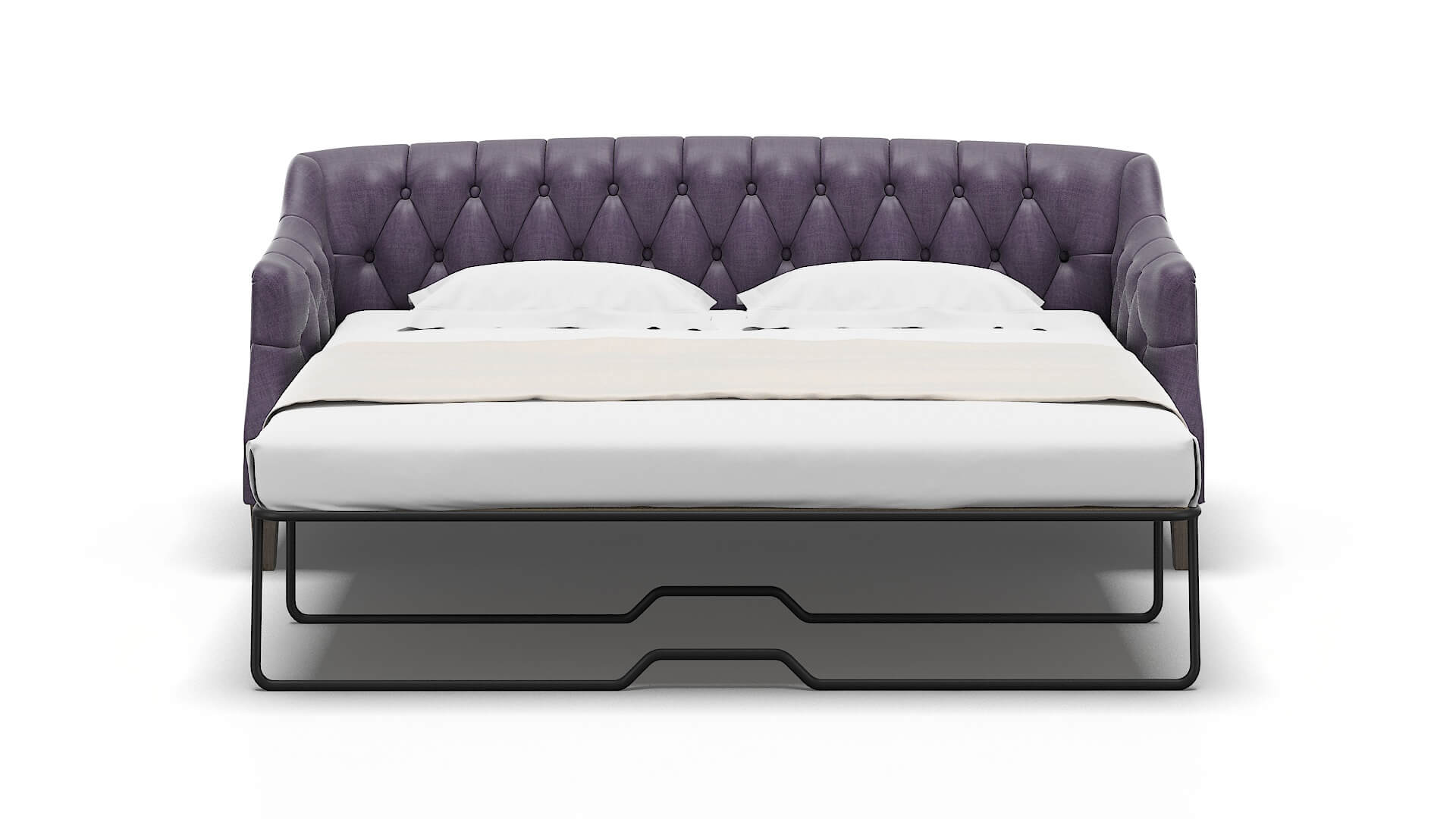 Shiraz Tess Blackberry Sofa Sleeper Espresso legs 1