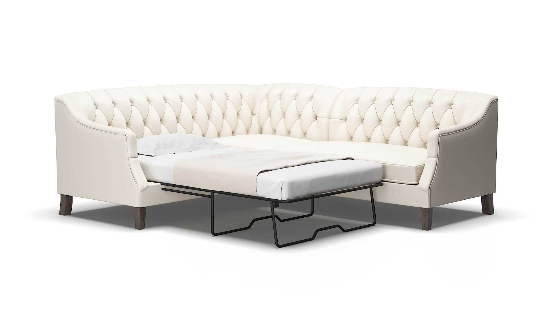 Shiraz Urban_d snow Sectional sleeper Espresso Legs  2