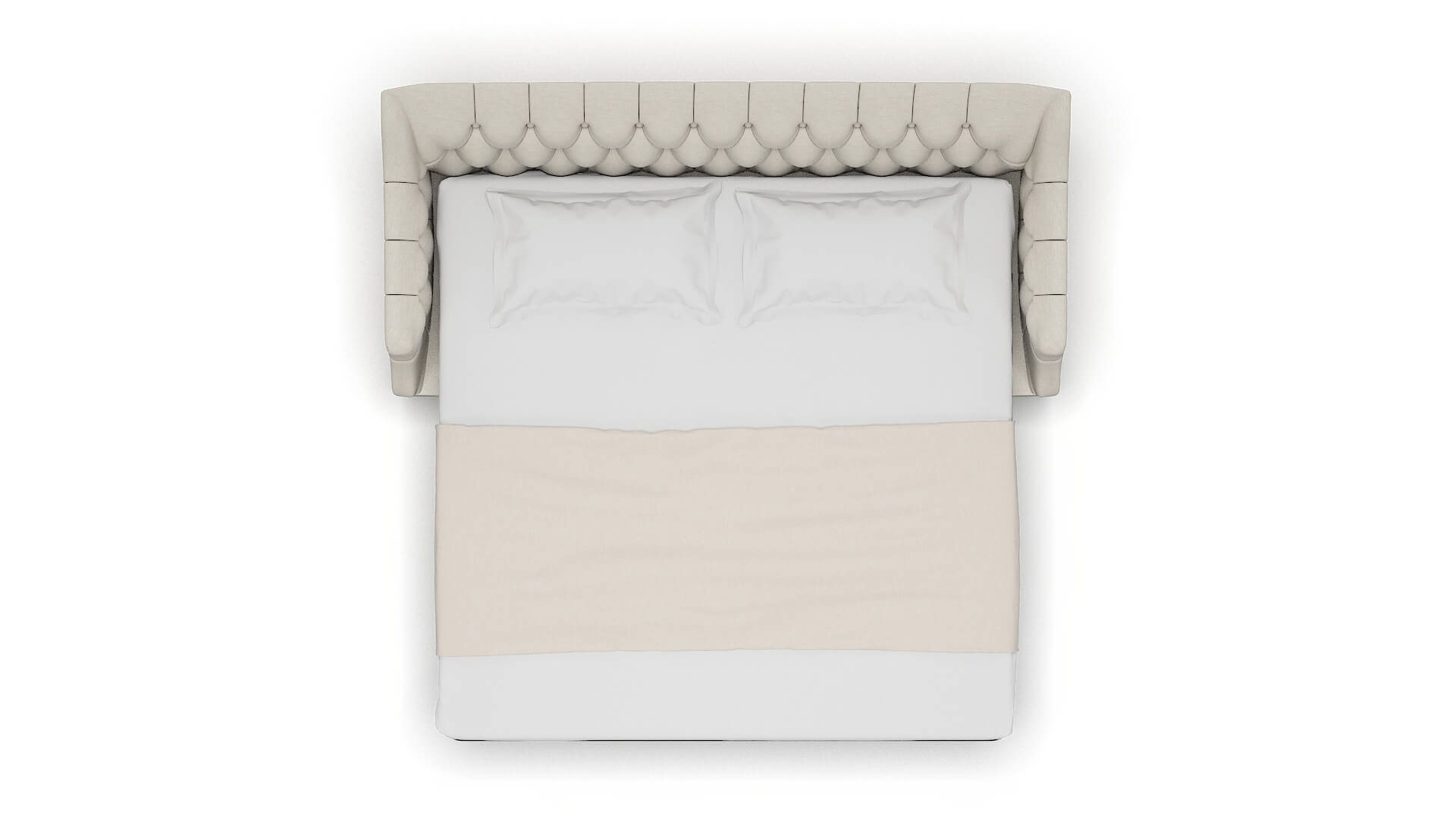 Shiraz Venus Cream Sofa Sleeper Espresso legs 3