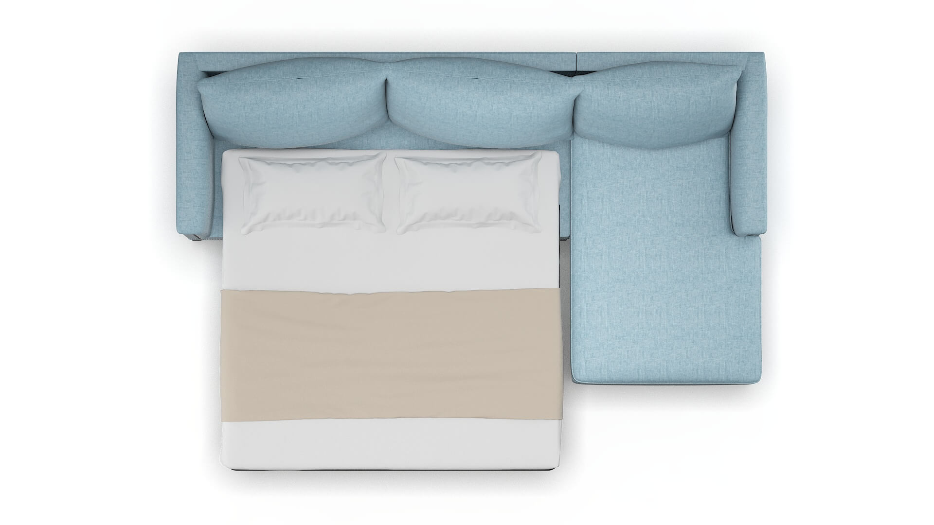 Sofia Atlas Turquoise Panel Sleeper Espresso legs 3