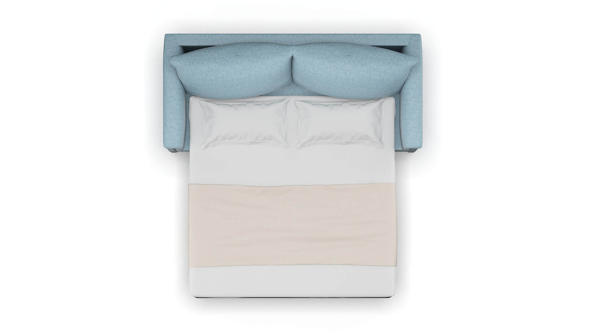 Sofia Atlas Turquoise Sofa Sleeper Espresso legs 3