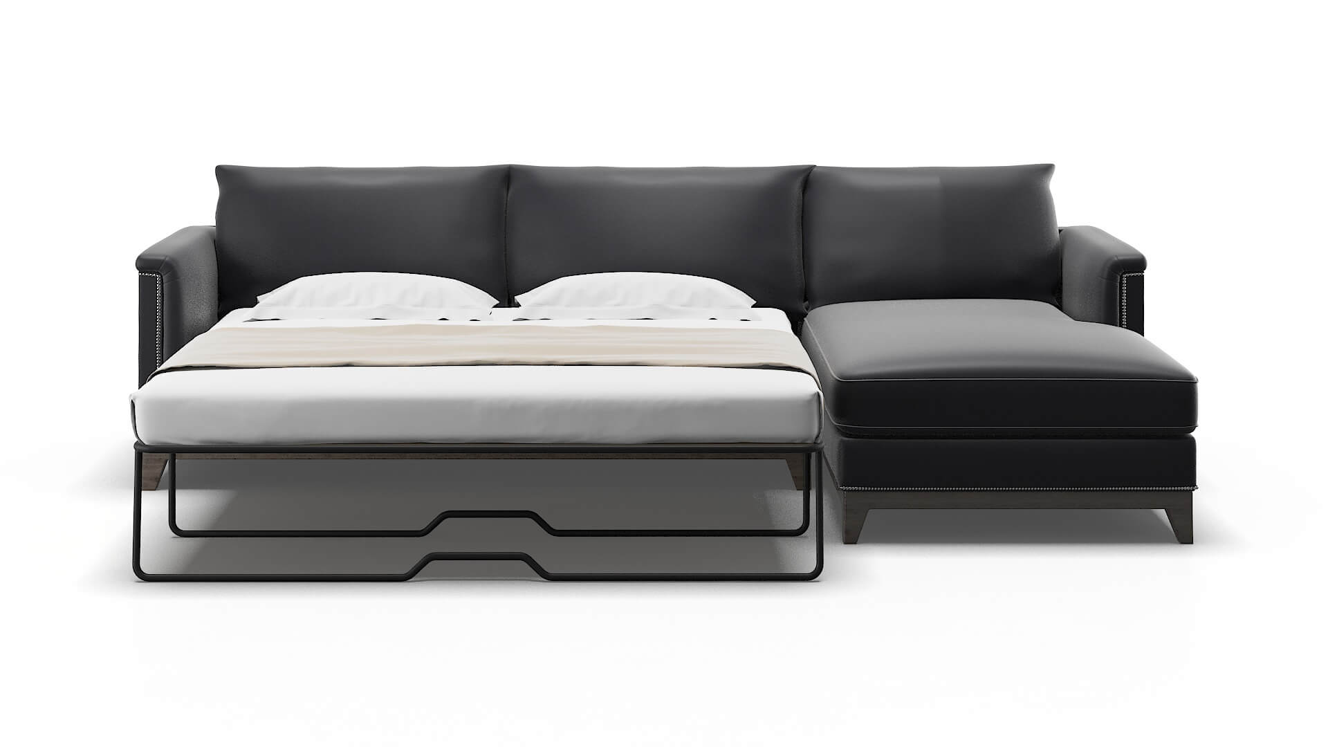 Sofia Atlas_plz Navy Panel Sleeper Espresso legs 1