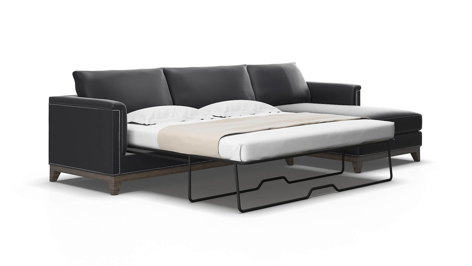 Sofia Atlas_plz Navy Panel Sleeper Espresso legs 2