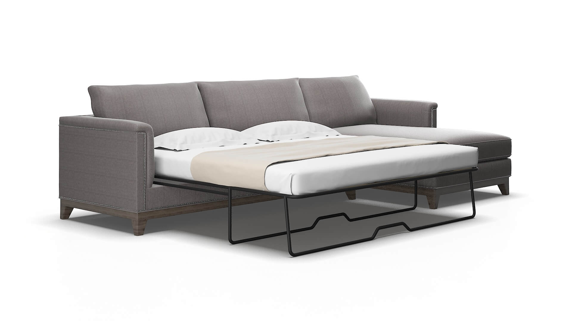Sofia Atlas_plz silver Panel sleeper Espresso Legs  2