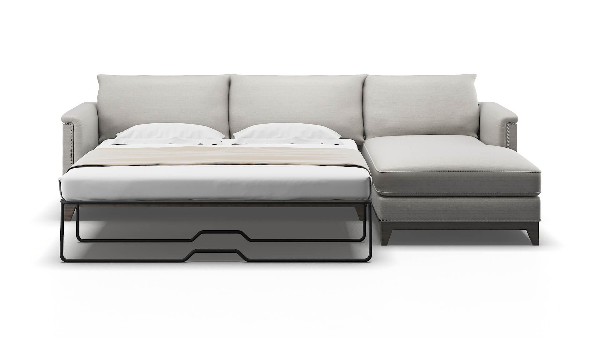 Sofia Avenger Dolphin Panel Sleeper Espresso legs 1