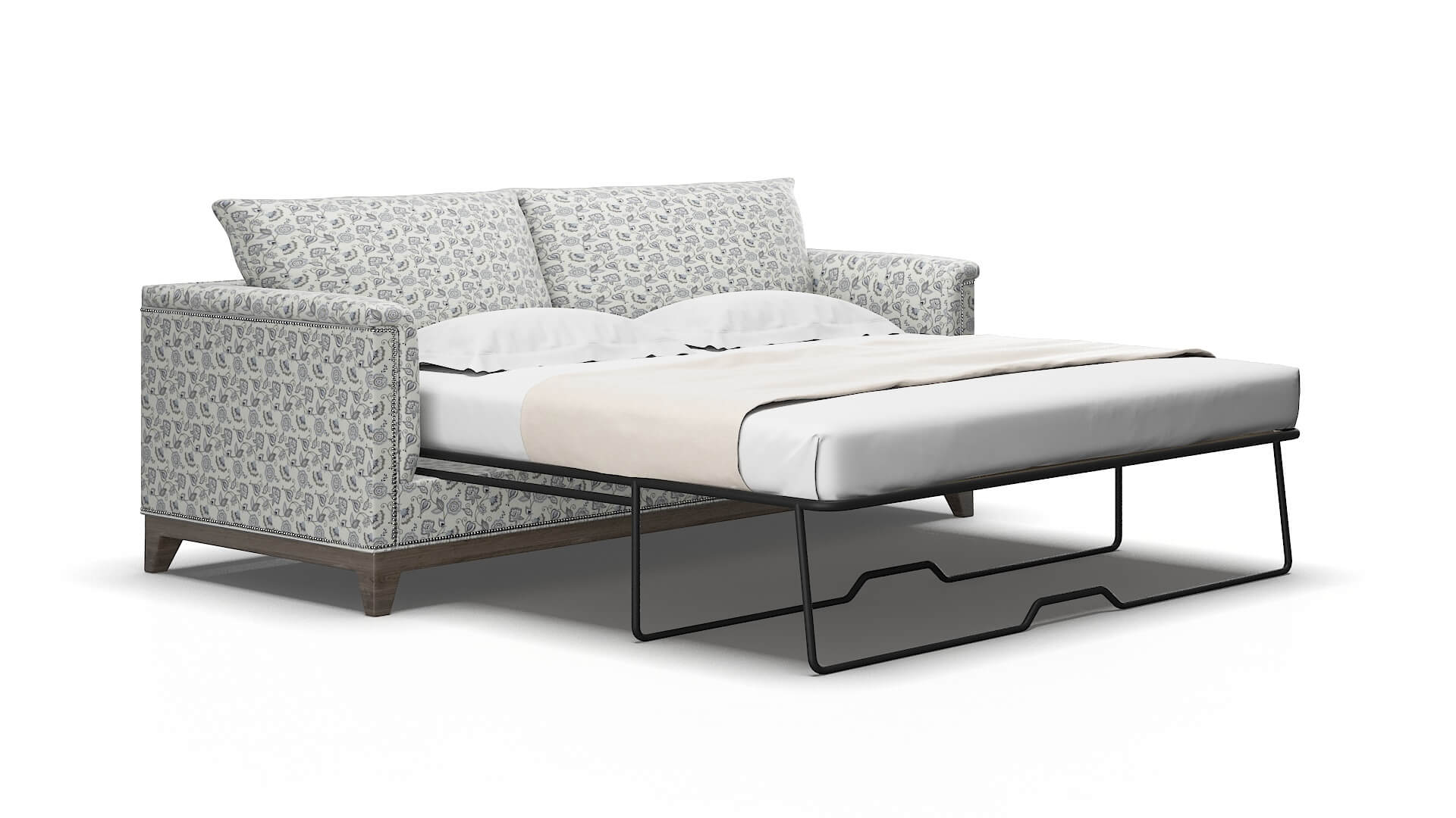 Sofia Avignon sky Sofa sleeper Espresso Legs  2