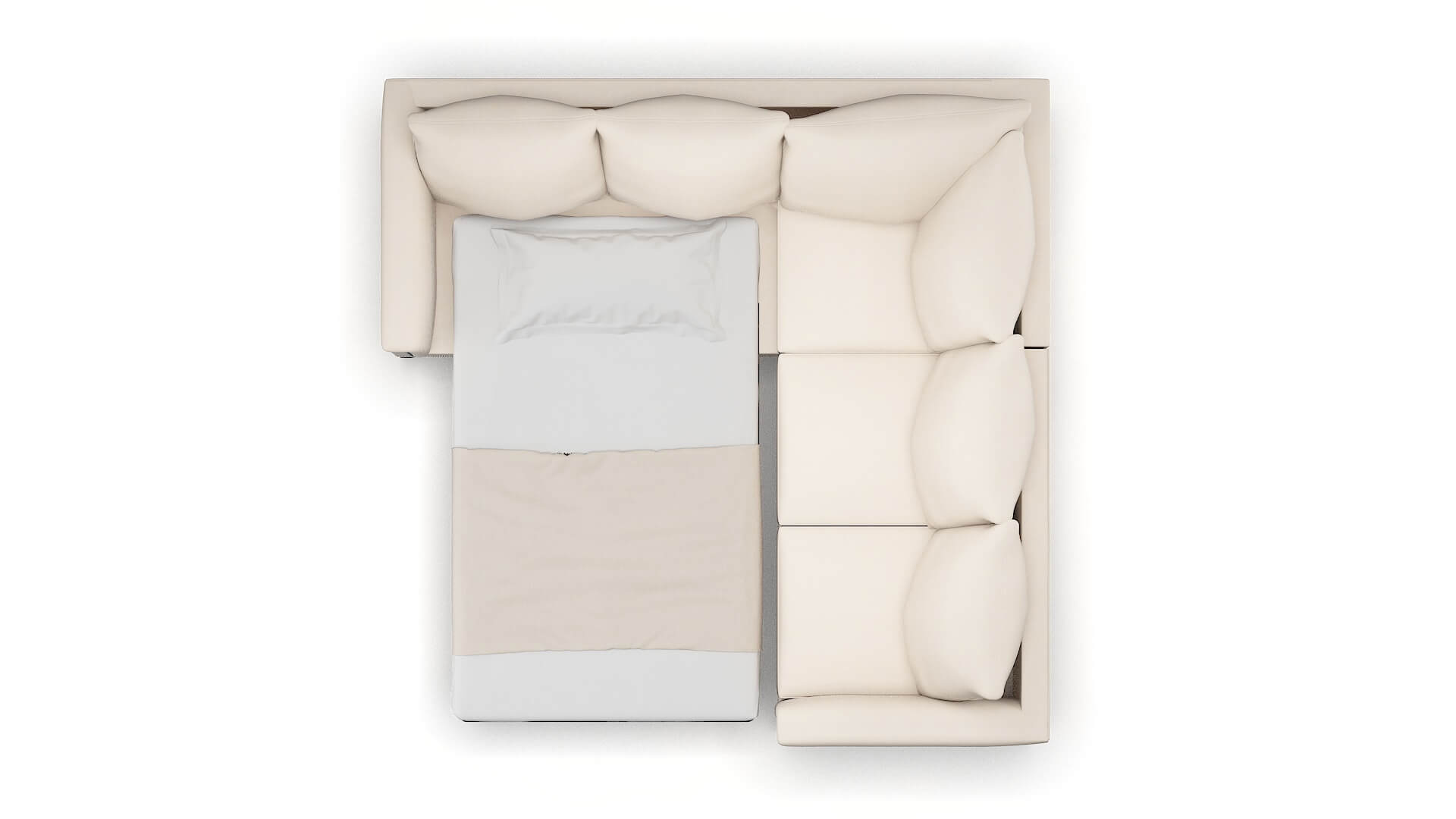 Sofia Bella Buckwheat Sectional Sleeper Espresso legs 3