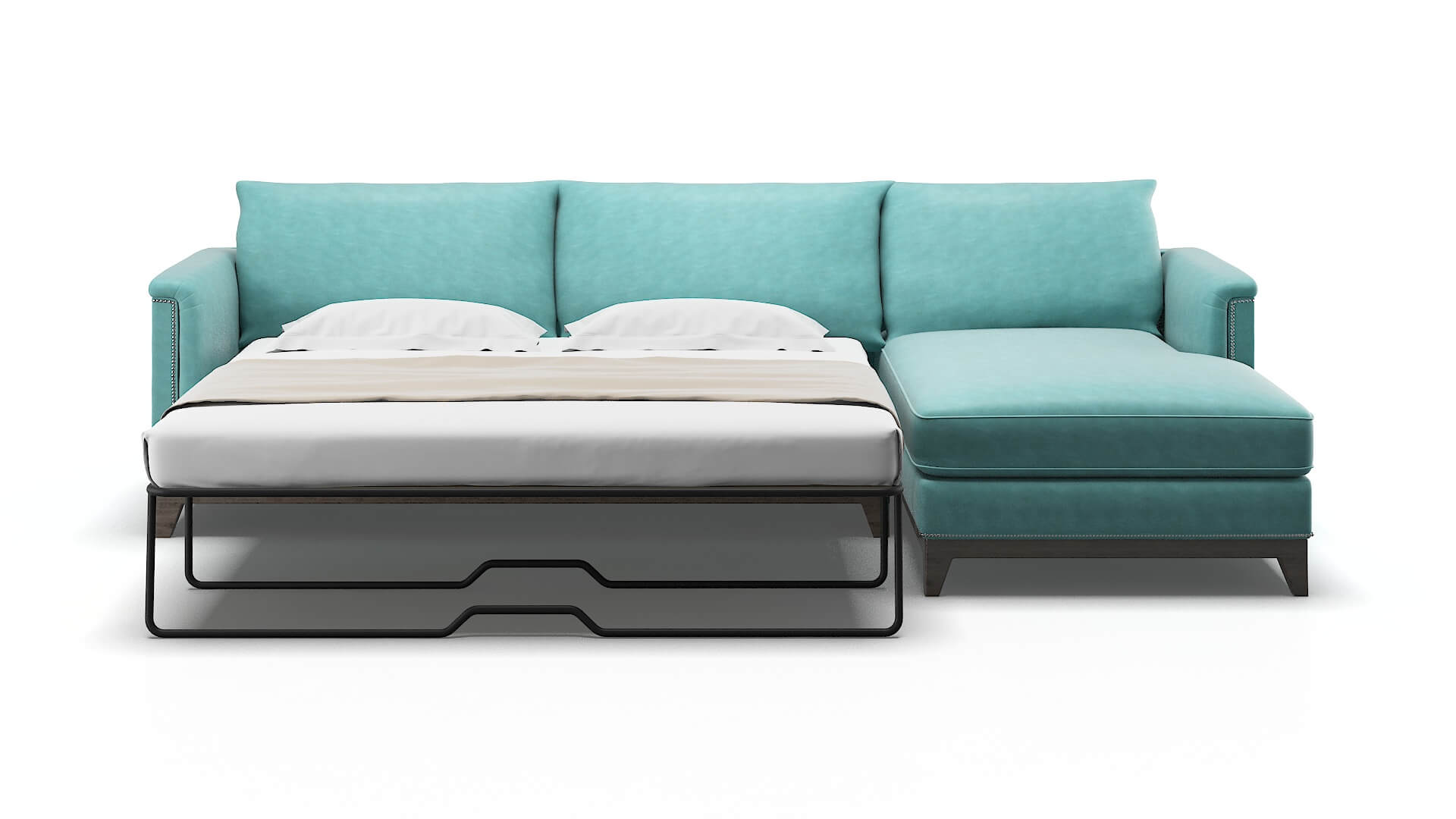 Sofia Bella Caribbean Panel Sleeper Espresso legs 1