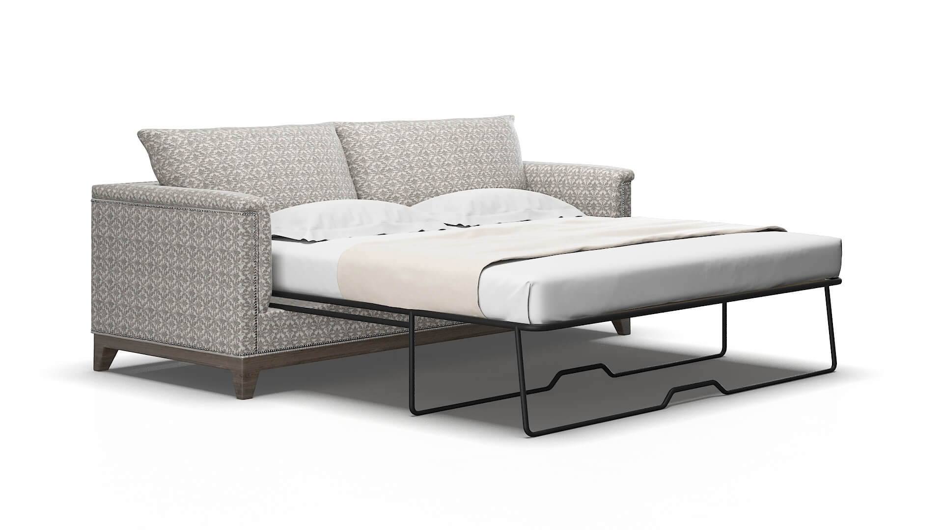 Sofia Bergamo dove Sofa sleeper Espresso Legs  2