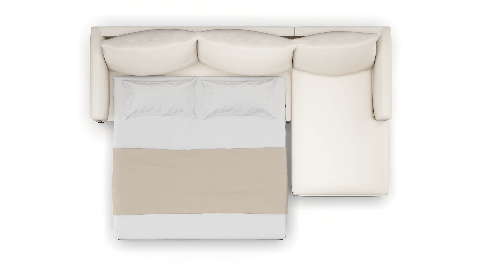 Sofia Blanche Milky Panel Sleeper Espresso legs 3