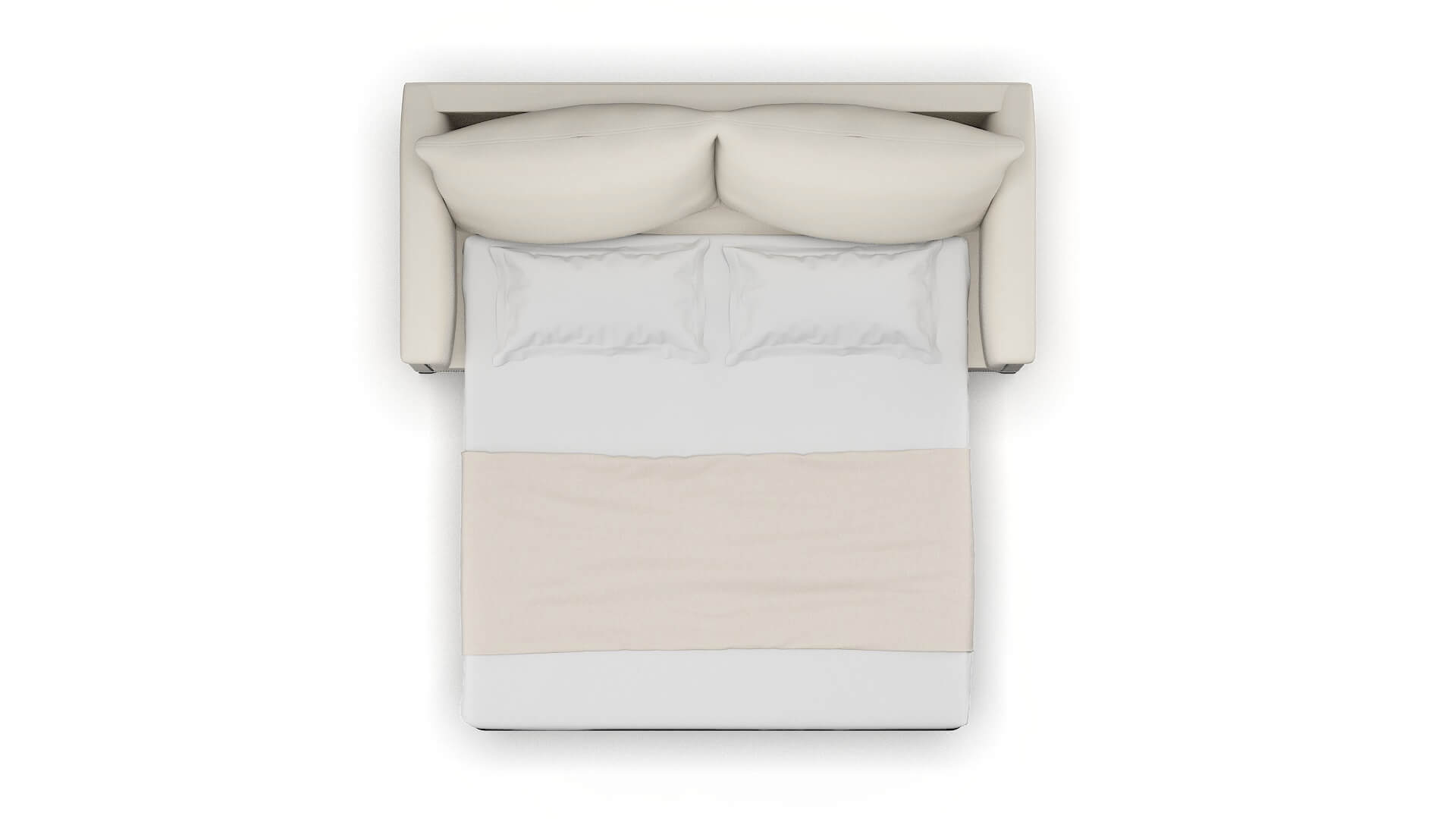 Sofia Bungalow Ivory Sofa Sleeper Espresso legs 3