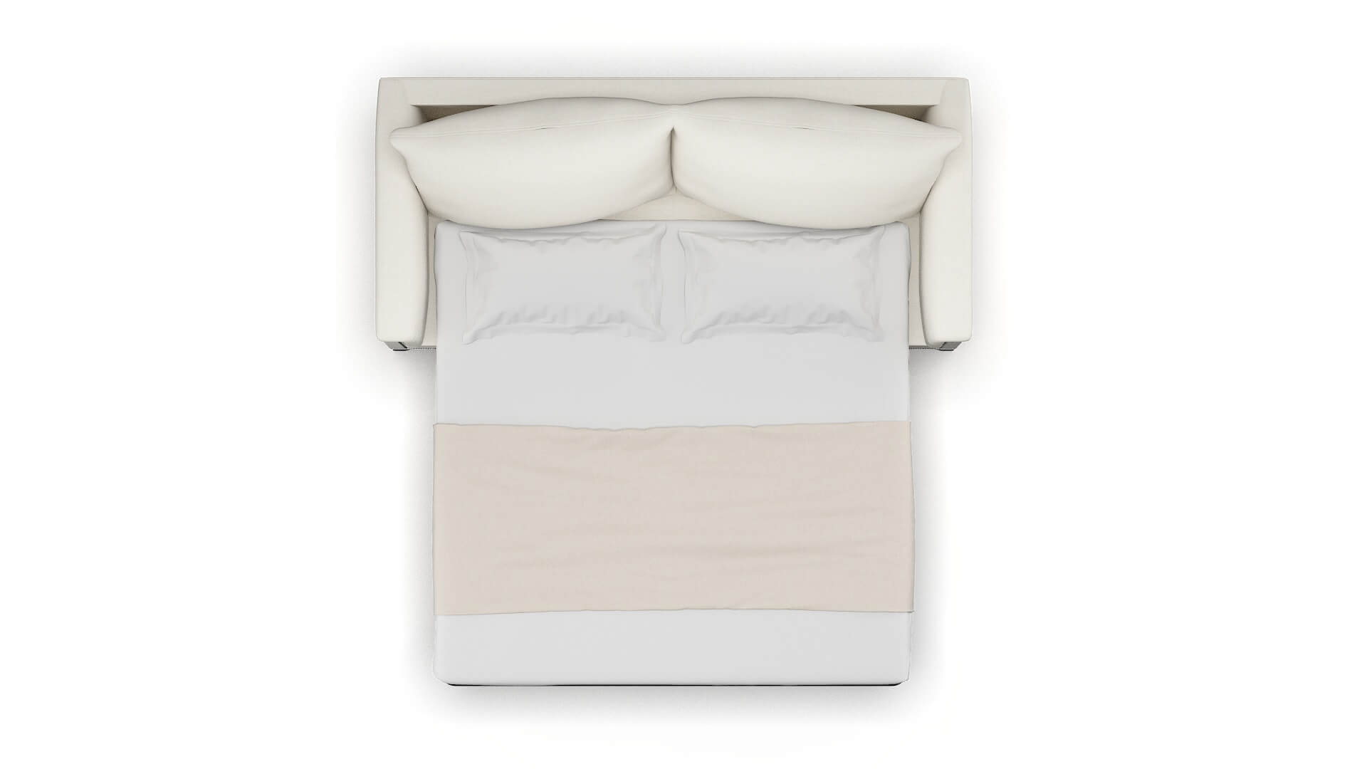 Sofia Catalina Ivory Sofa Sleeper Espresso legs 3