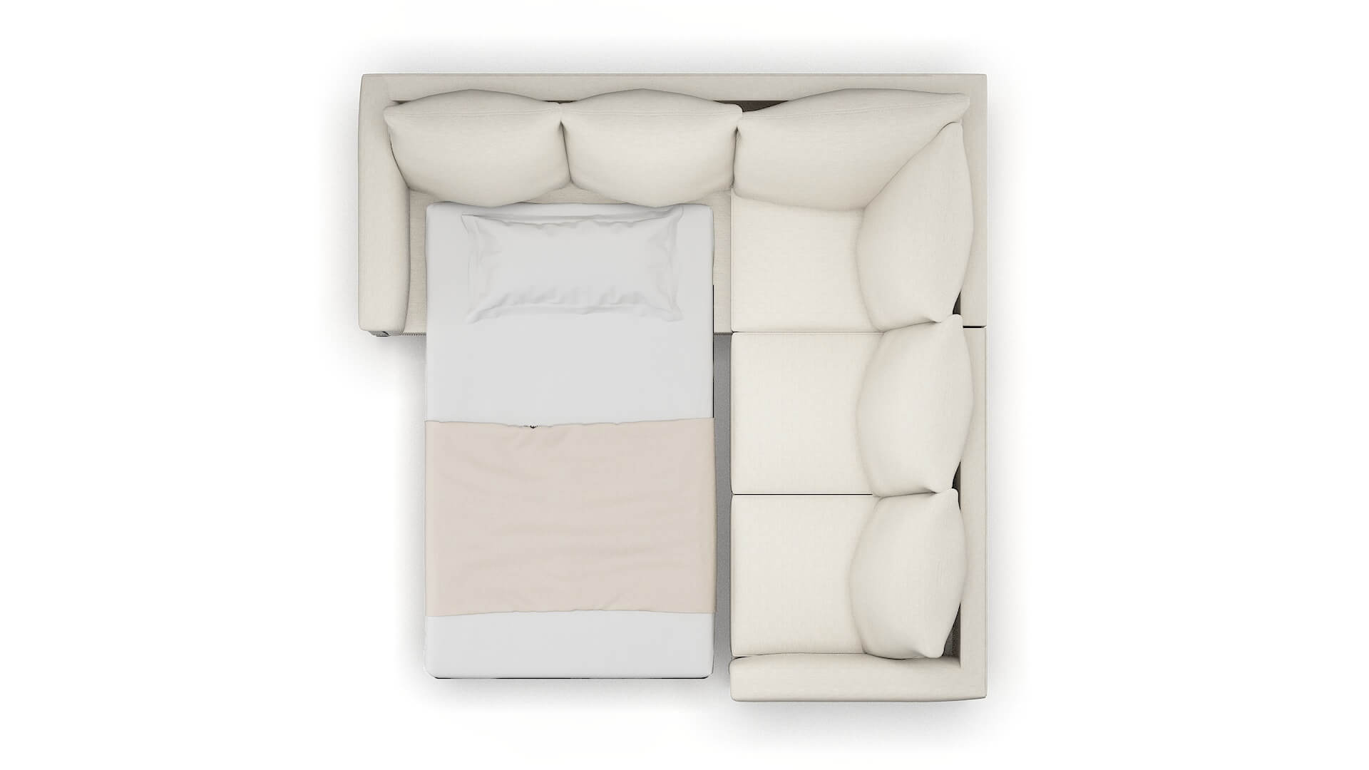 Sofia Catalina Linen Sectional Sleeper Espresso legs 3