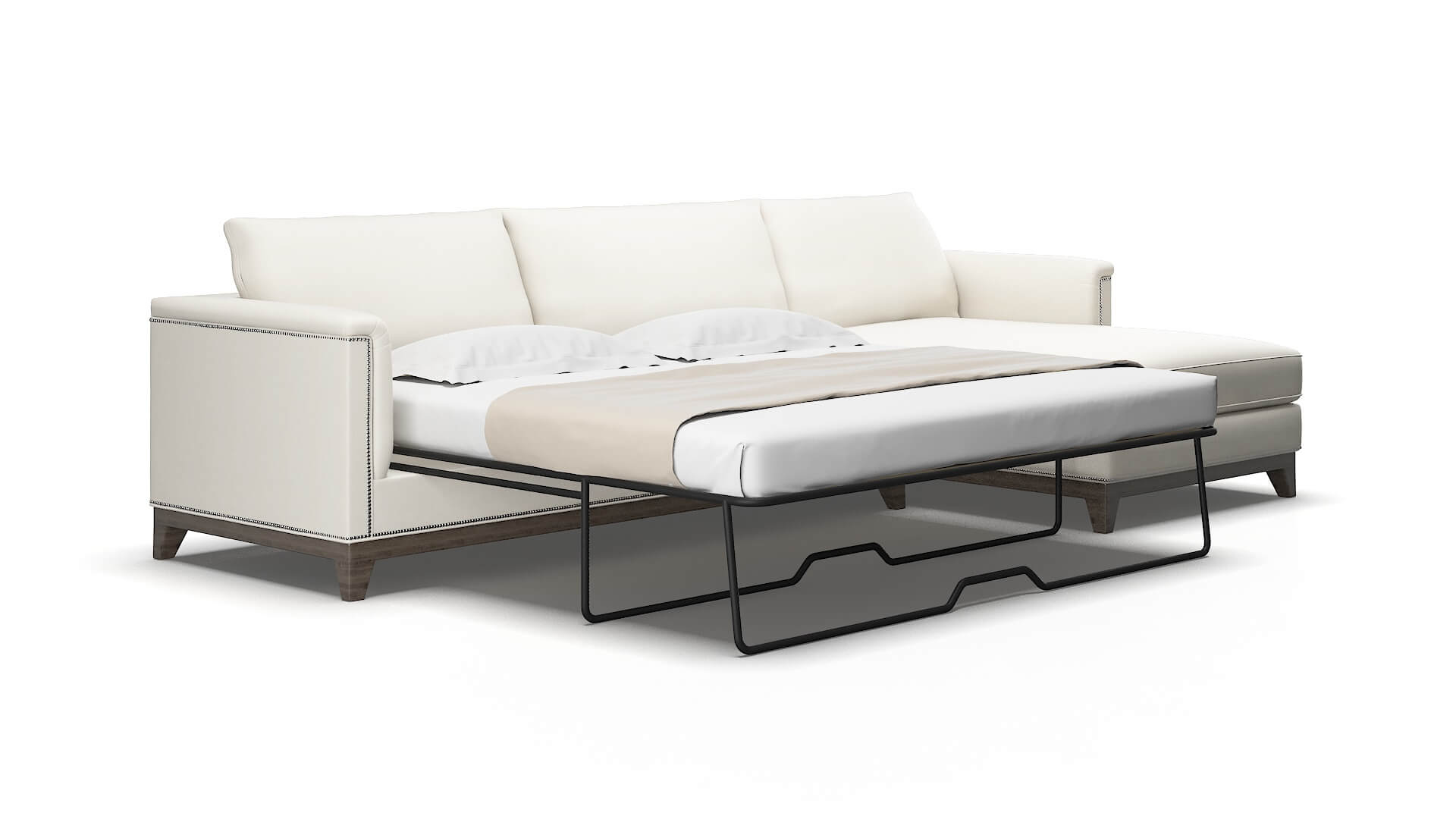 Sofia Chance bone Panel sleeper Espresso Legs  2