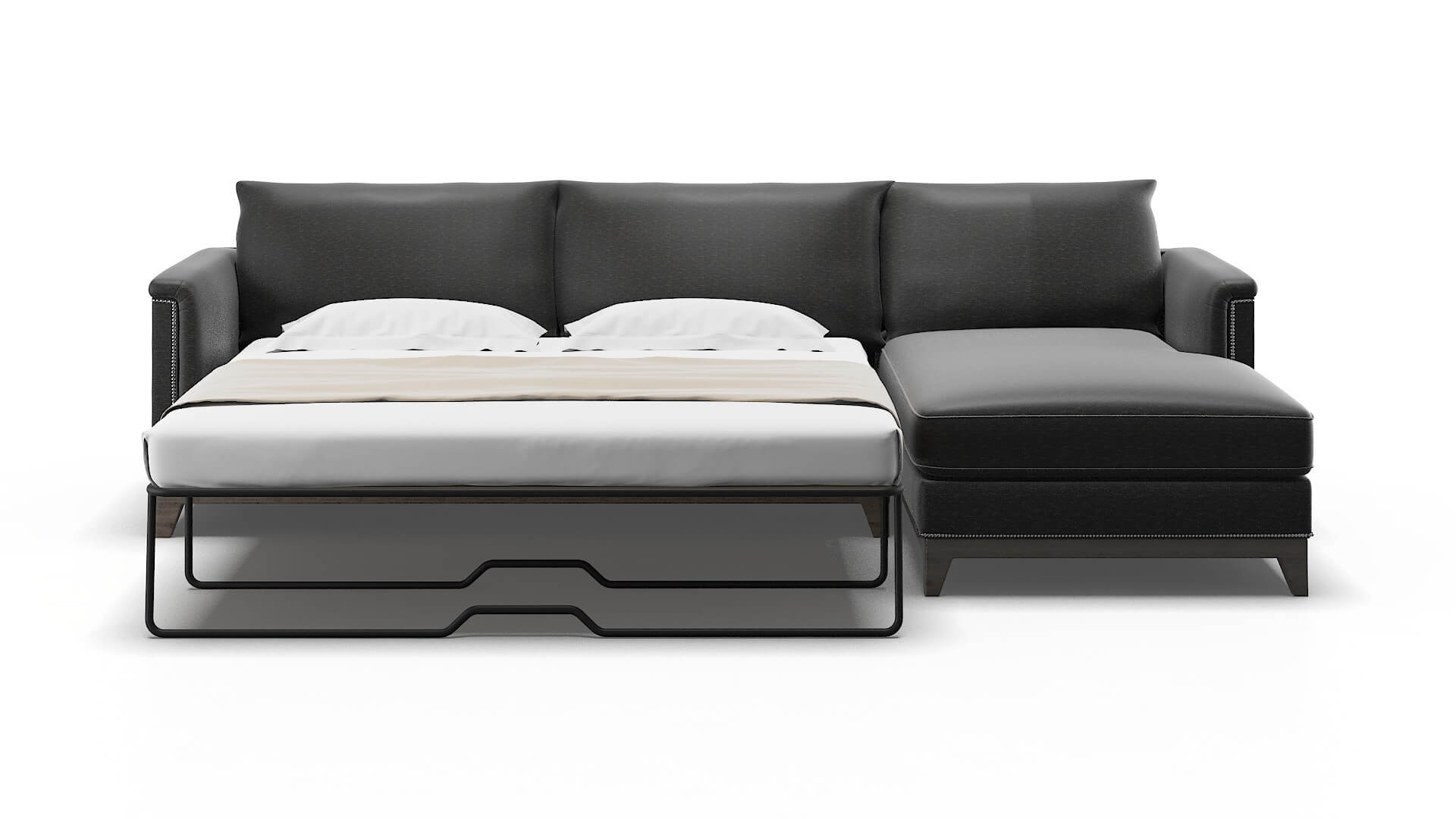 Sofia Chance Denim Panel Sleeper Espresso legs 1