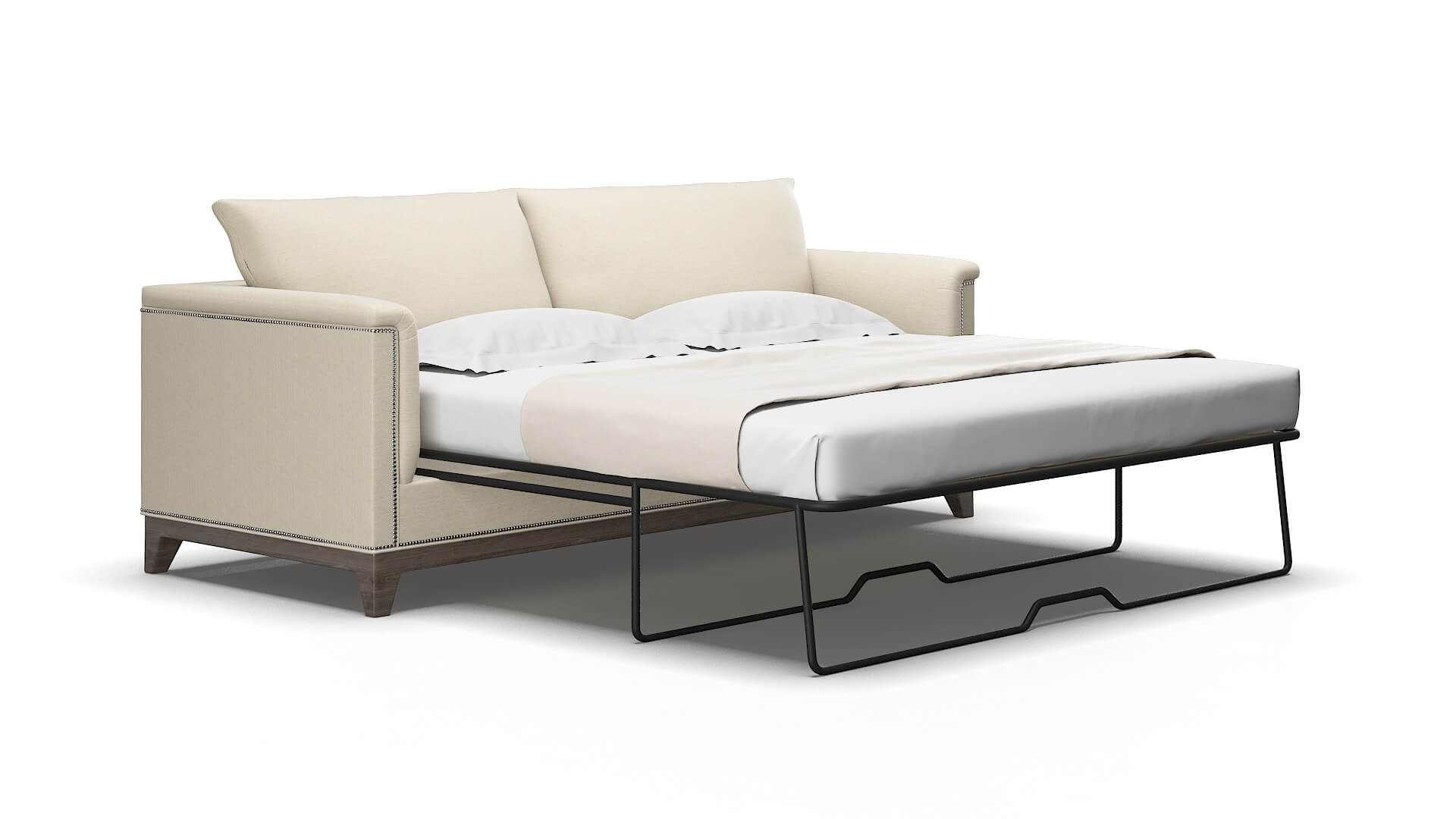 Sofia Chance sand Sofa sleeper Espresso Legs  2