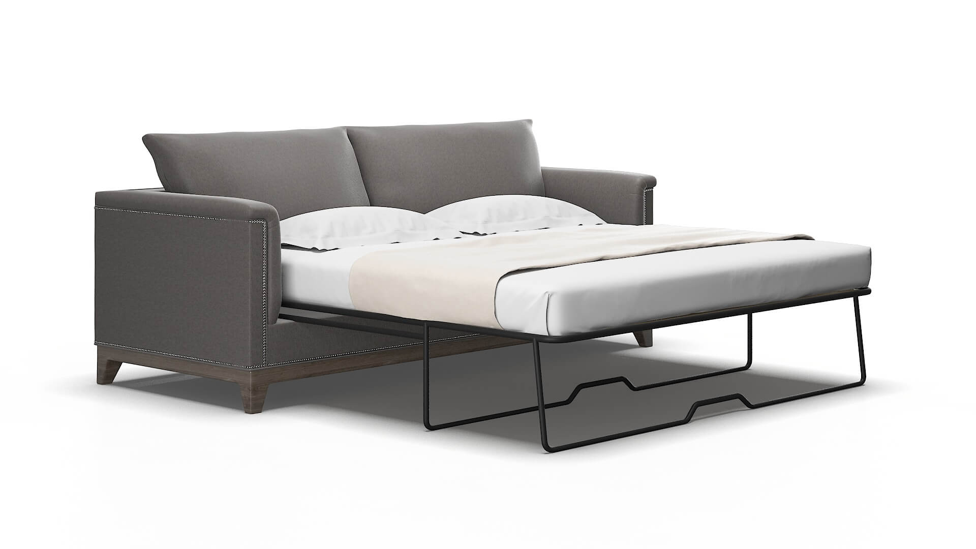 Sofia Cosmo charcoal Sofa sleeper Espresso Legs  2