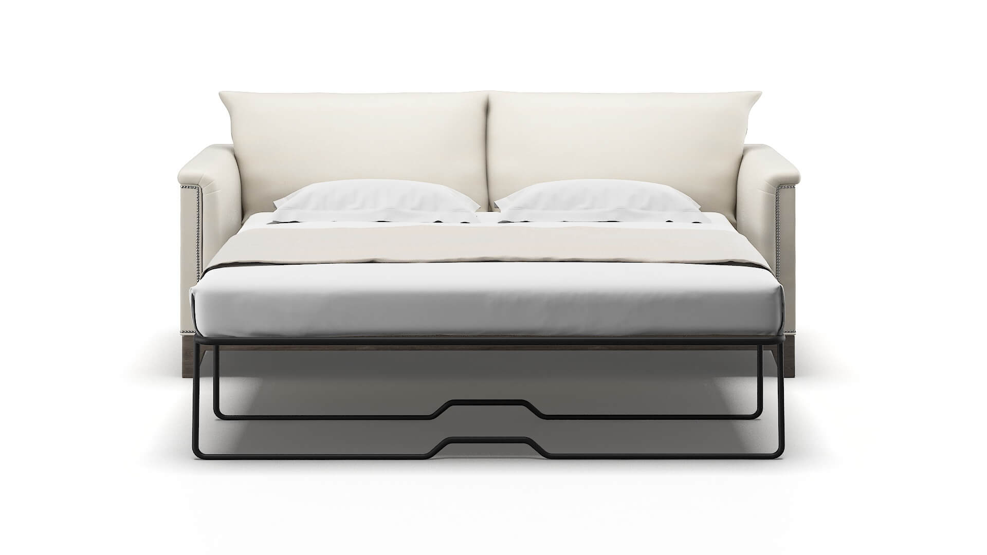 Sofia Cosmo Sand Sofa Sleeper Espresso legs 1