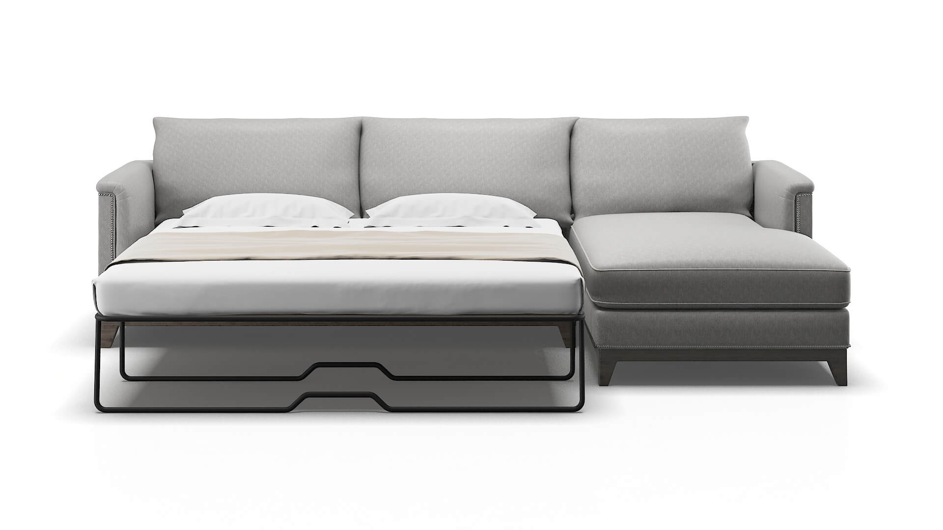 Sofia Cosmo Steel Panel Sleeper Espresso legs 1