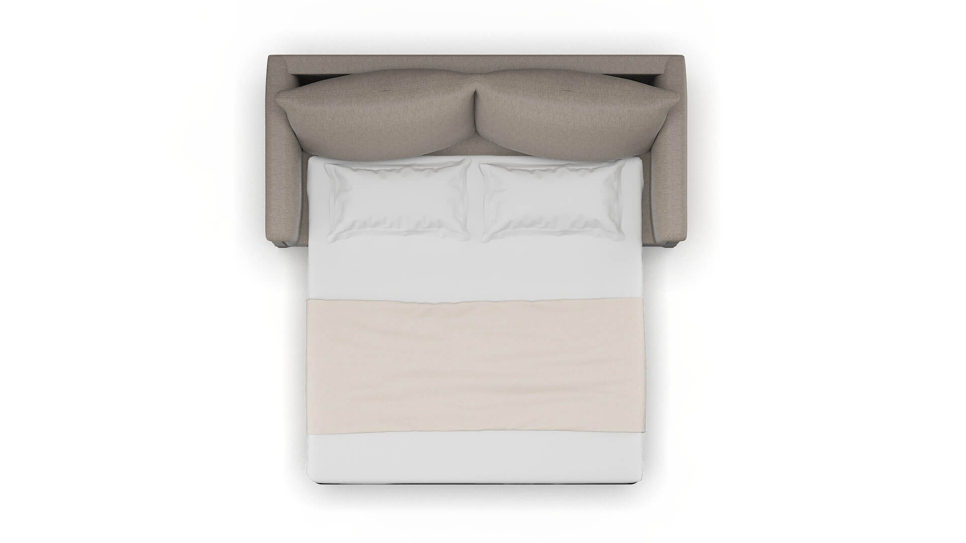 Sofia Cosmo Taupe Sofa Sleeper Espresso legs 3