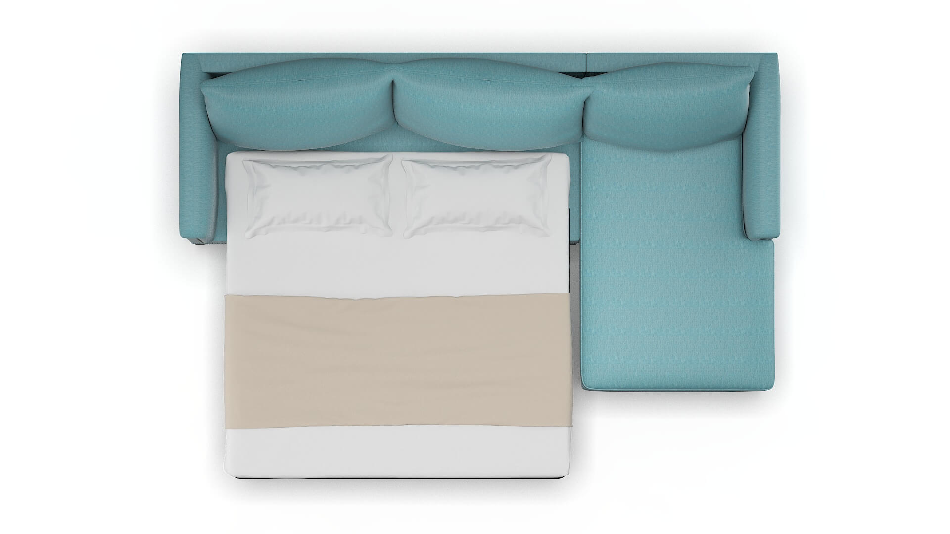 Sofia Cosmo Turquoise Panel Sleeper Espresso legs 3
