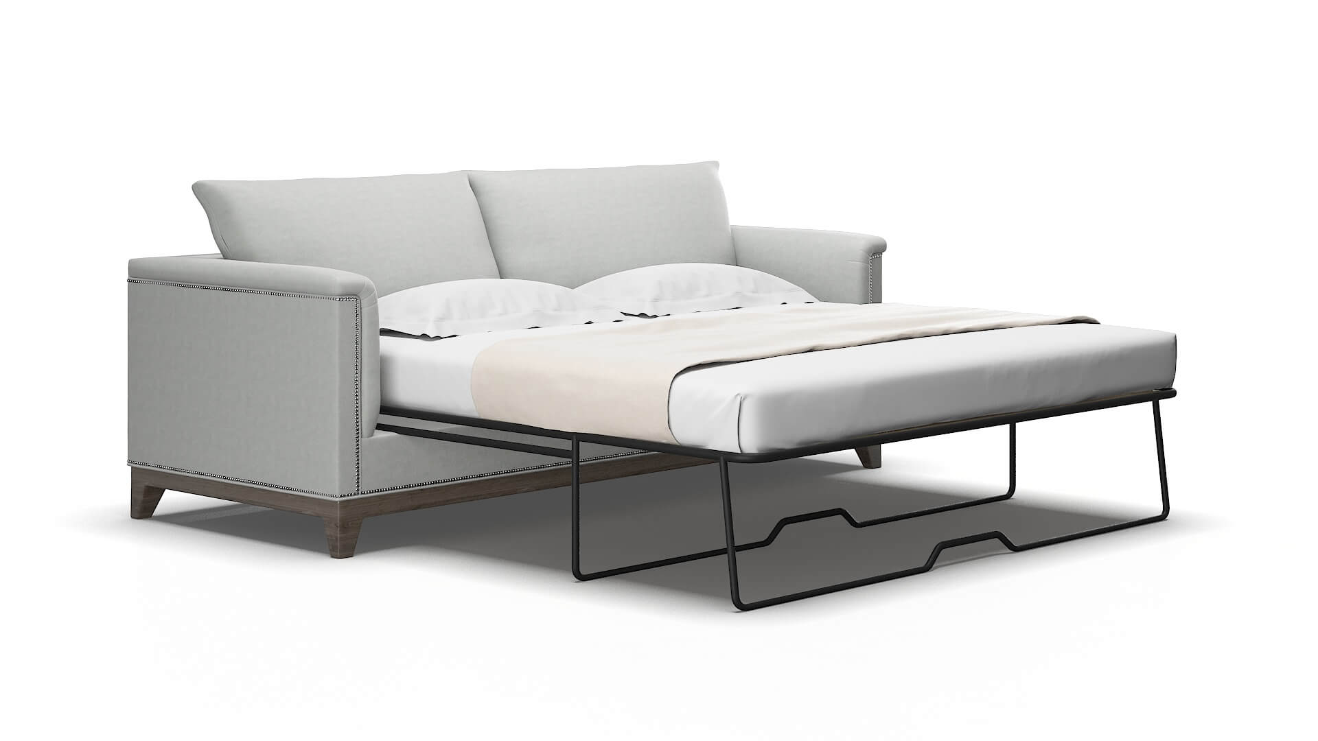 Sofia Dawson platinum Sofa sleeper Espresso Legs  2