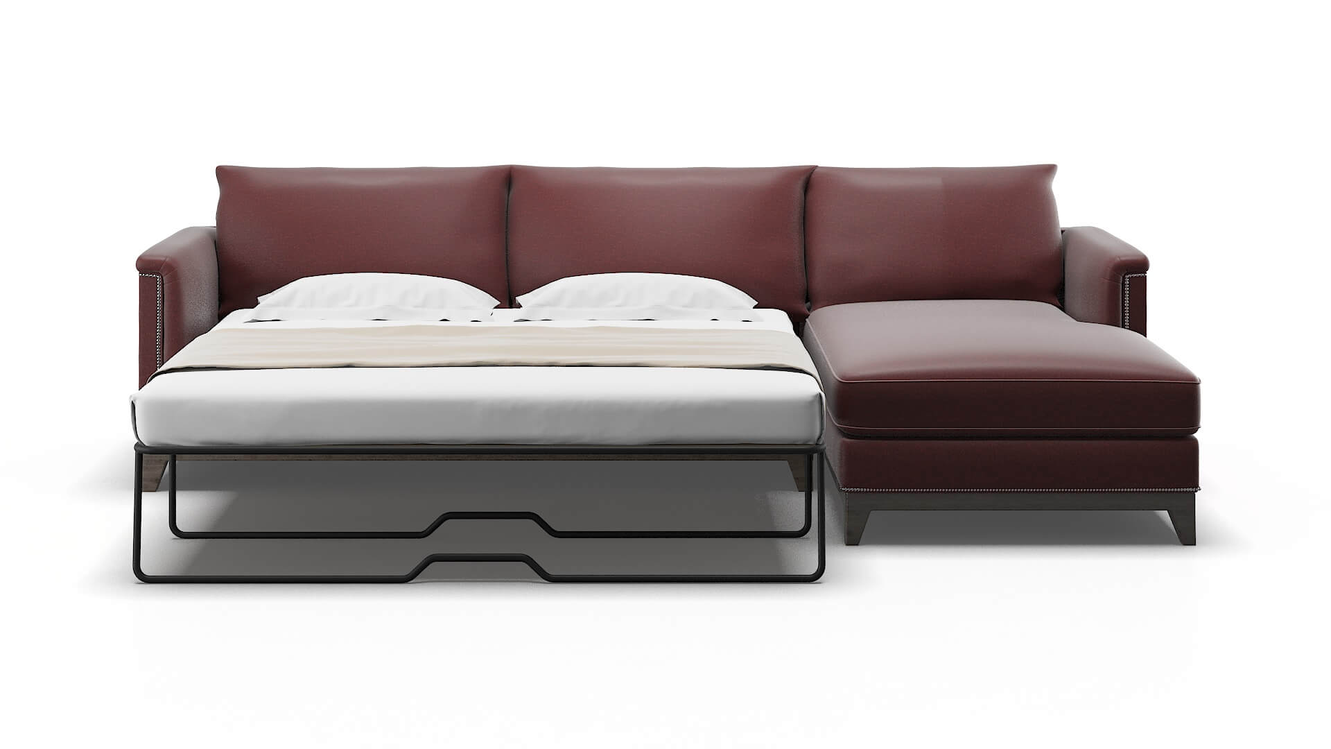 Sofia Derby Berry Panel Sleeper Espresso legs 1