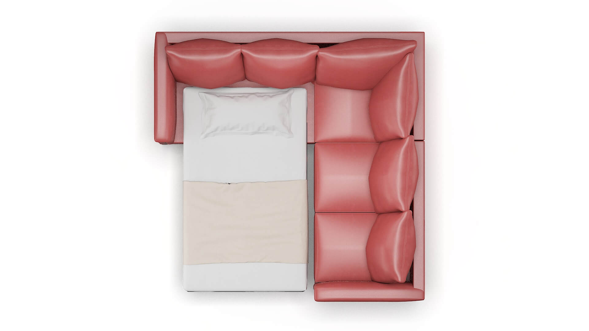Sofia Dillion Cordovan Sectional Sleeper Espresso legs 3