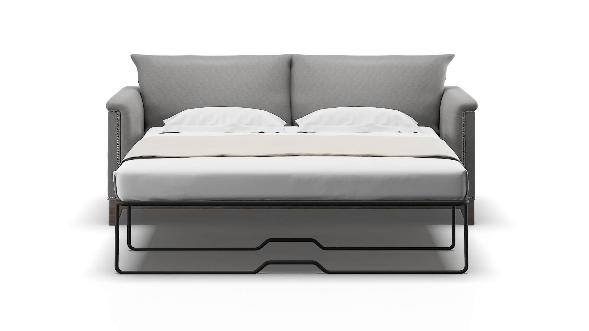 Sofia Dream_d Charcoal Sofa Sleeper Espresso legs 1