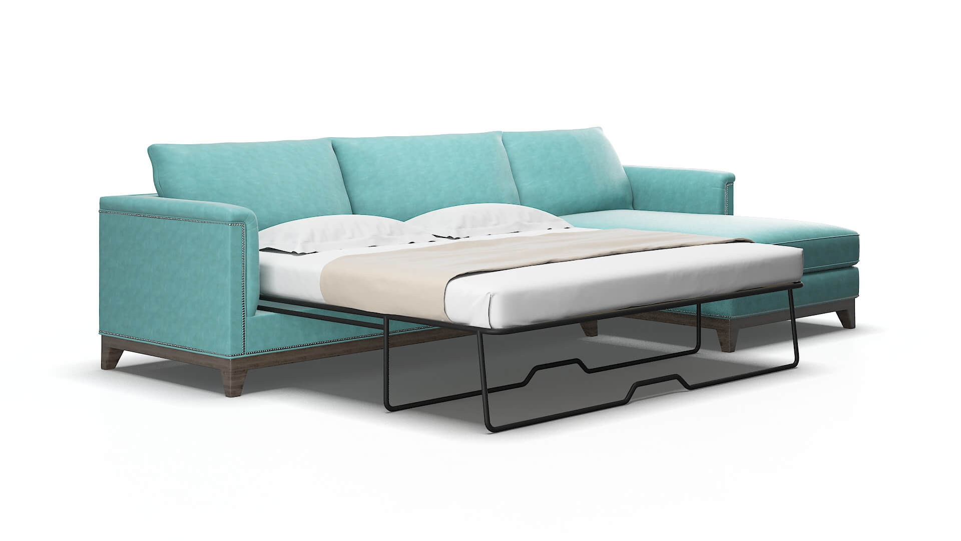 Sofia Dream_d french_blue Panel sleeper Espresso Legs  2