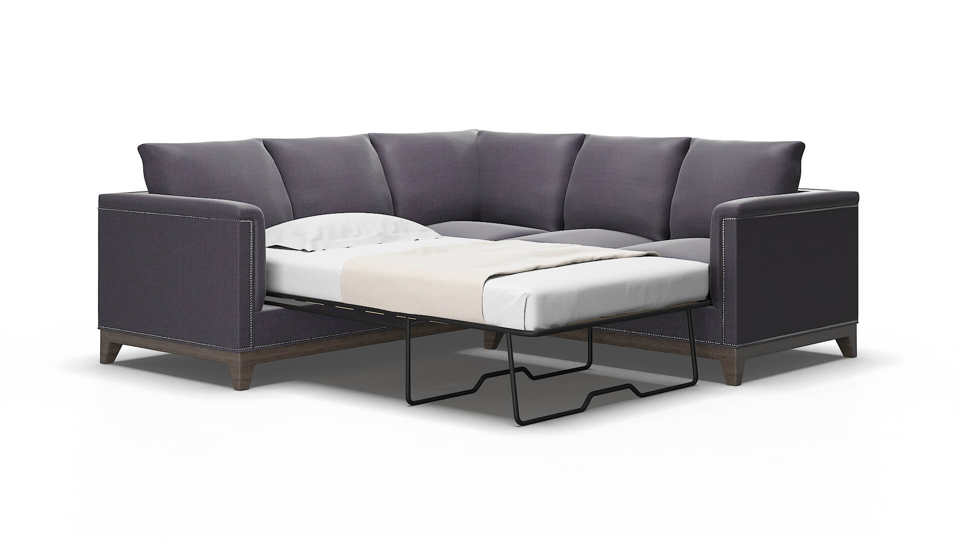 Sofia Durham ink Sectional sleeper Espresso Legs  2