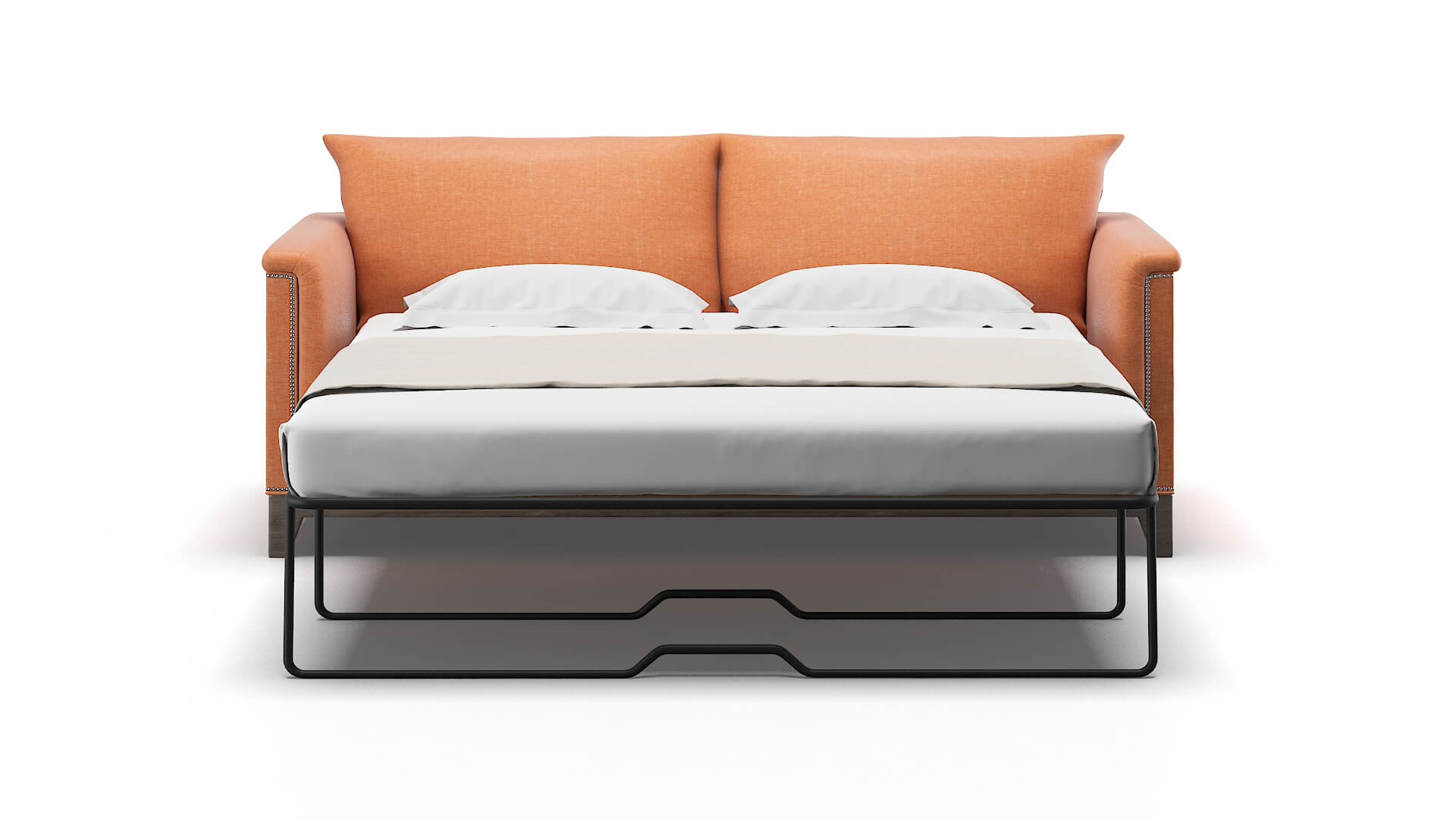 Sofia Durham Tangerine Sofa Sleeper Espresso legs 1