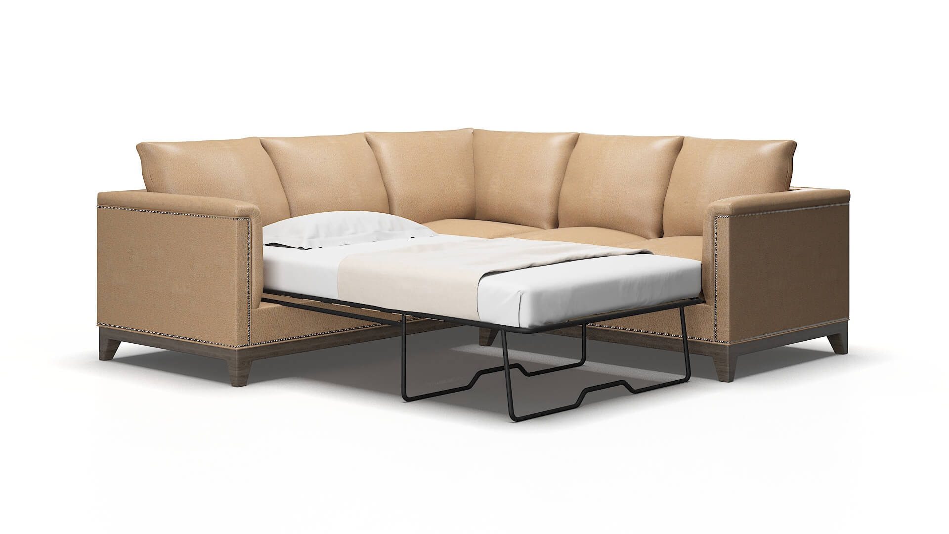Sofia Ford Dune Sectional Sleeper Espresso legs 2
