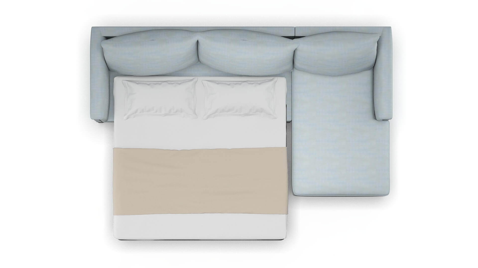 Sofia Hathaway Aqua Panel Sleeper Espresso legs 3