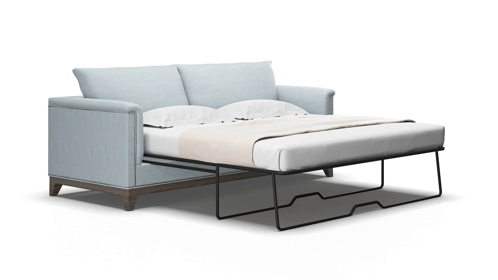 Sofia Hathaway aqua Sofa sleeper Espresso Legs  2