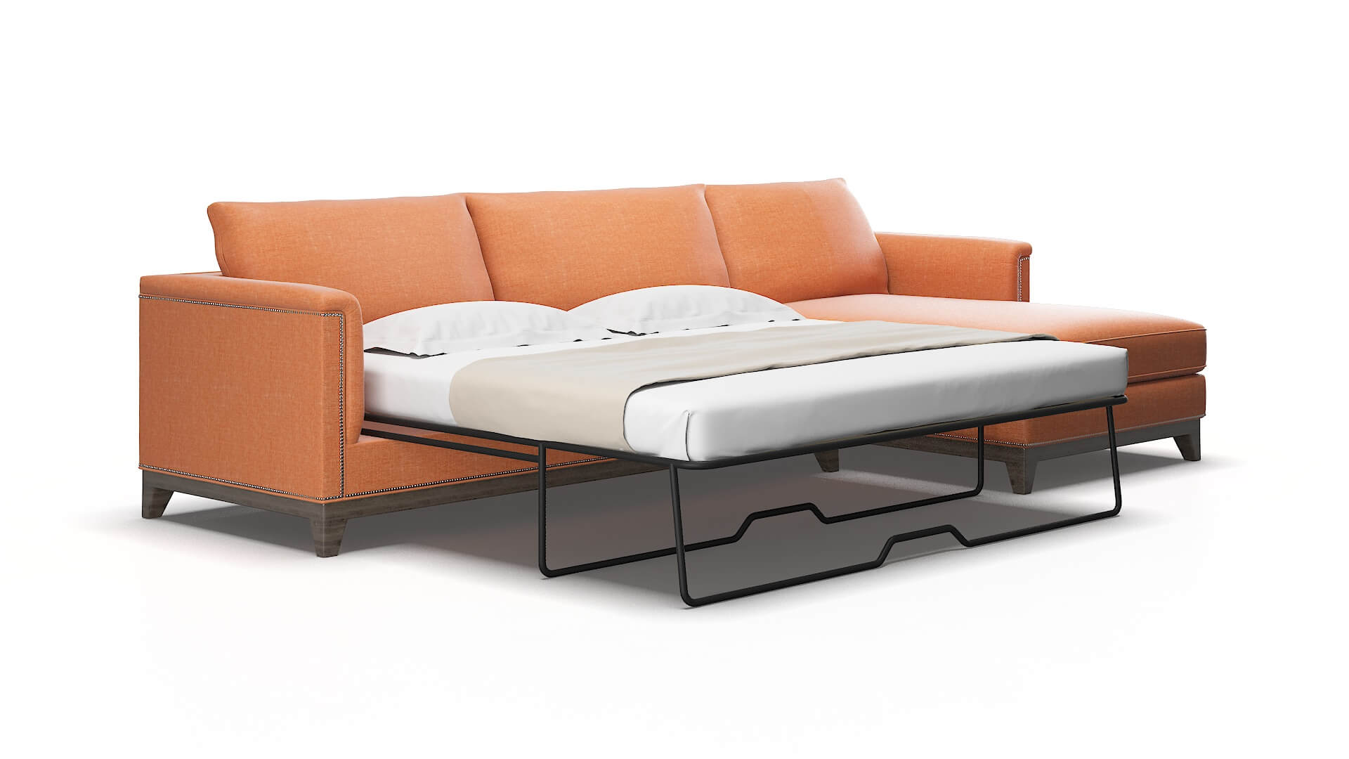 Sofia Hepburn Appricot Panel Sleeper Espresso legs 2