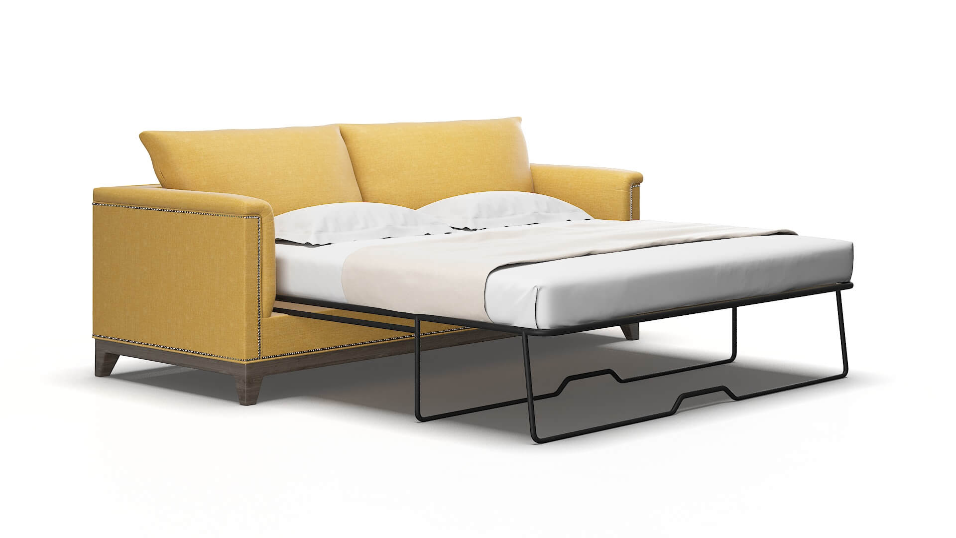 Sofia Insight citronella Sofa sleeper Espresso Legs  2