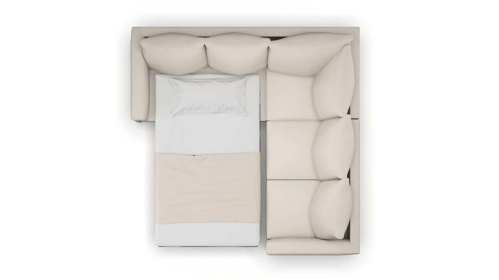 Sofia Insight Dove Sectional Sleeper Espresso legs 3