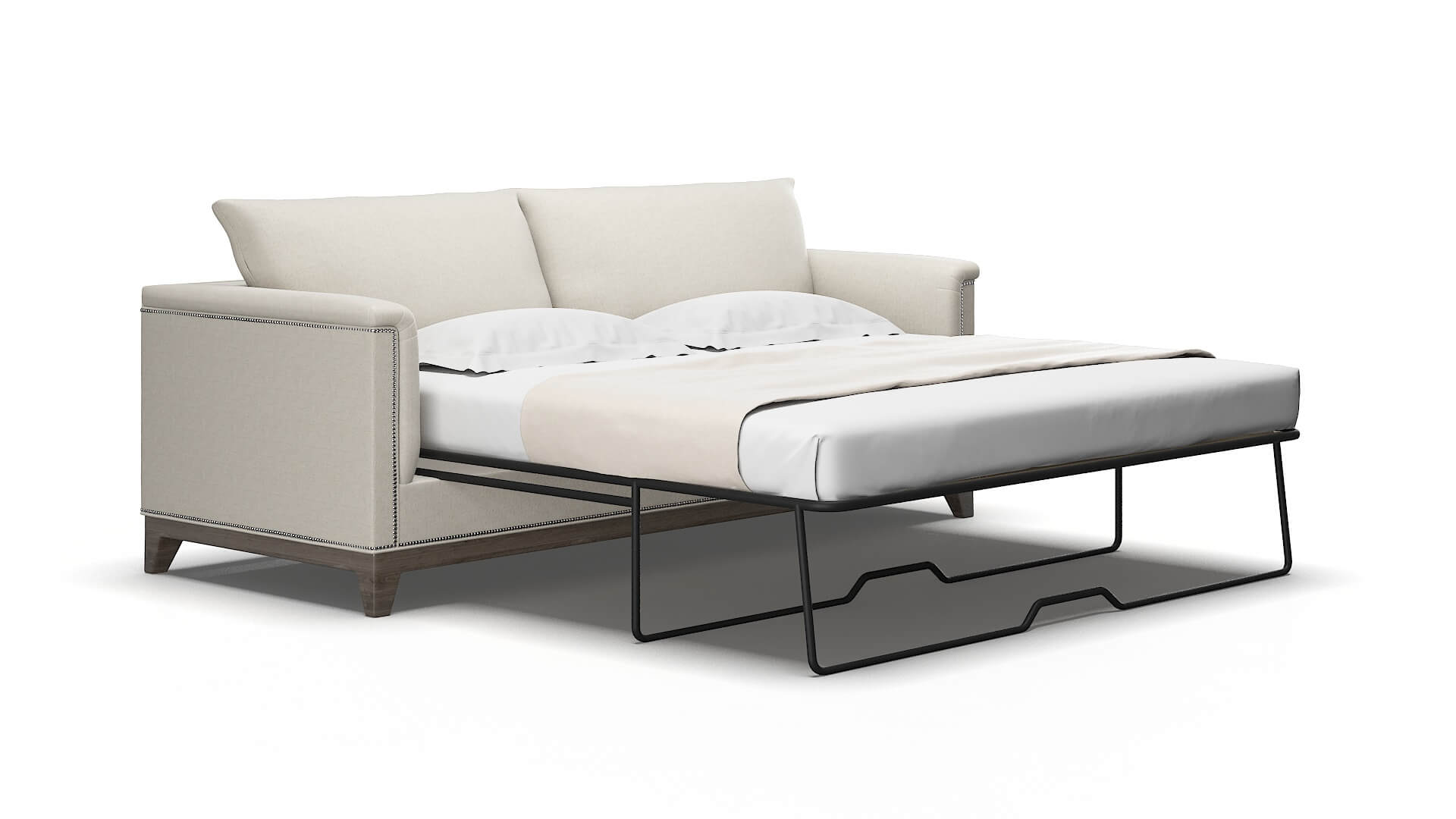 Sofia Insight dove Sofa sleeper Espresso Legs  2