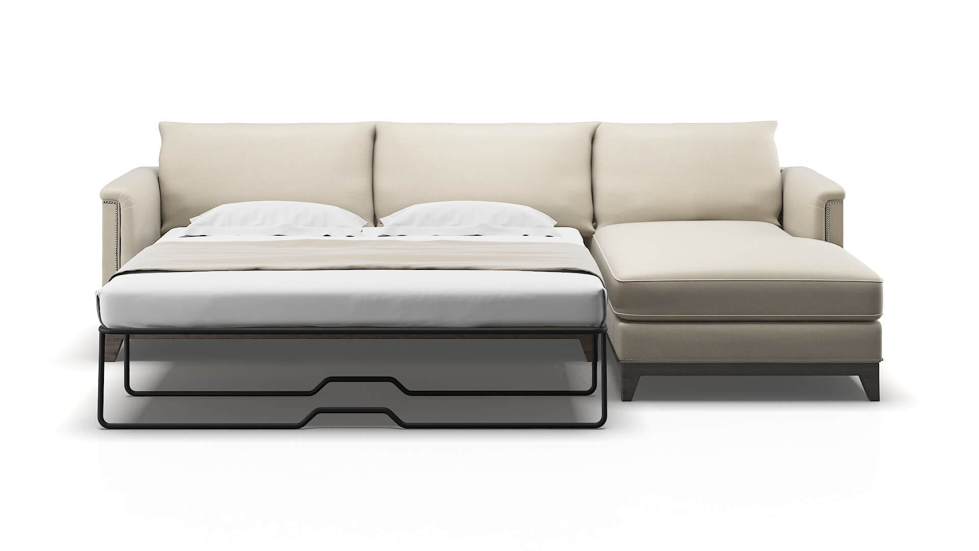 Sofia Keylargo Almond Panel Sleeper Espresso legs 1