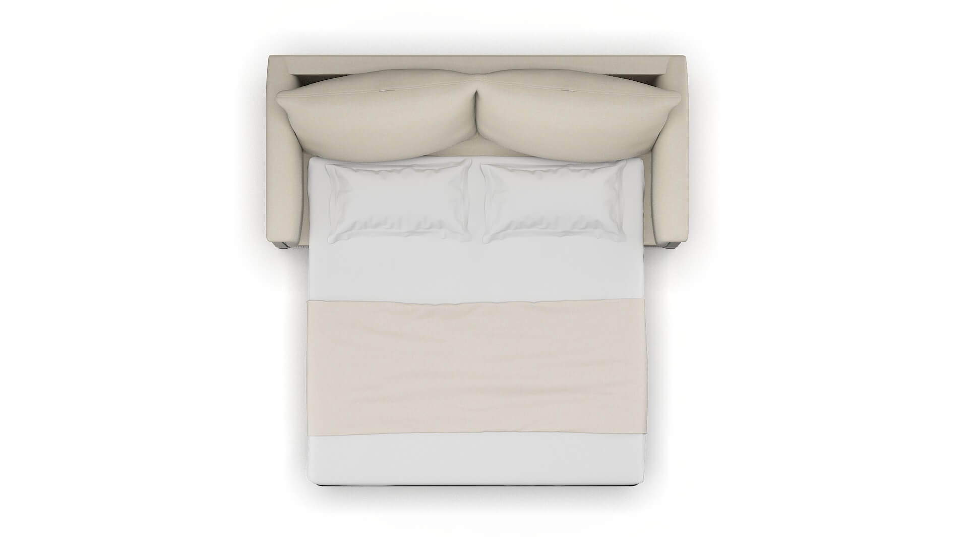 Sofia Keylargo Almond Sofa Sleeper Espresso legs 3