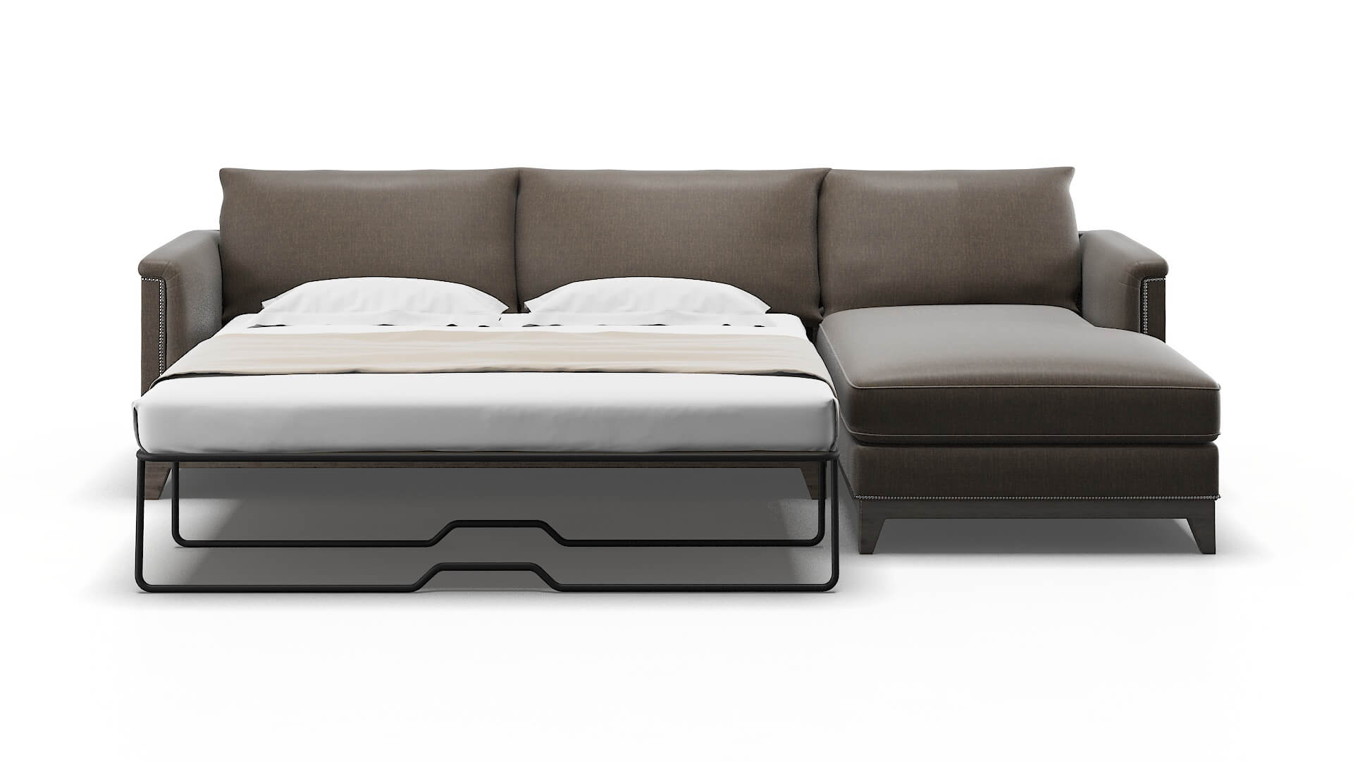 Sofia Keylargo Bark Panel Sleeper Espresso legs 1