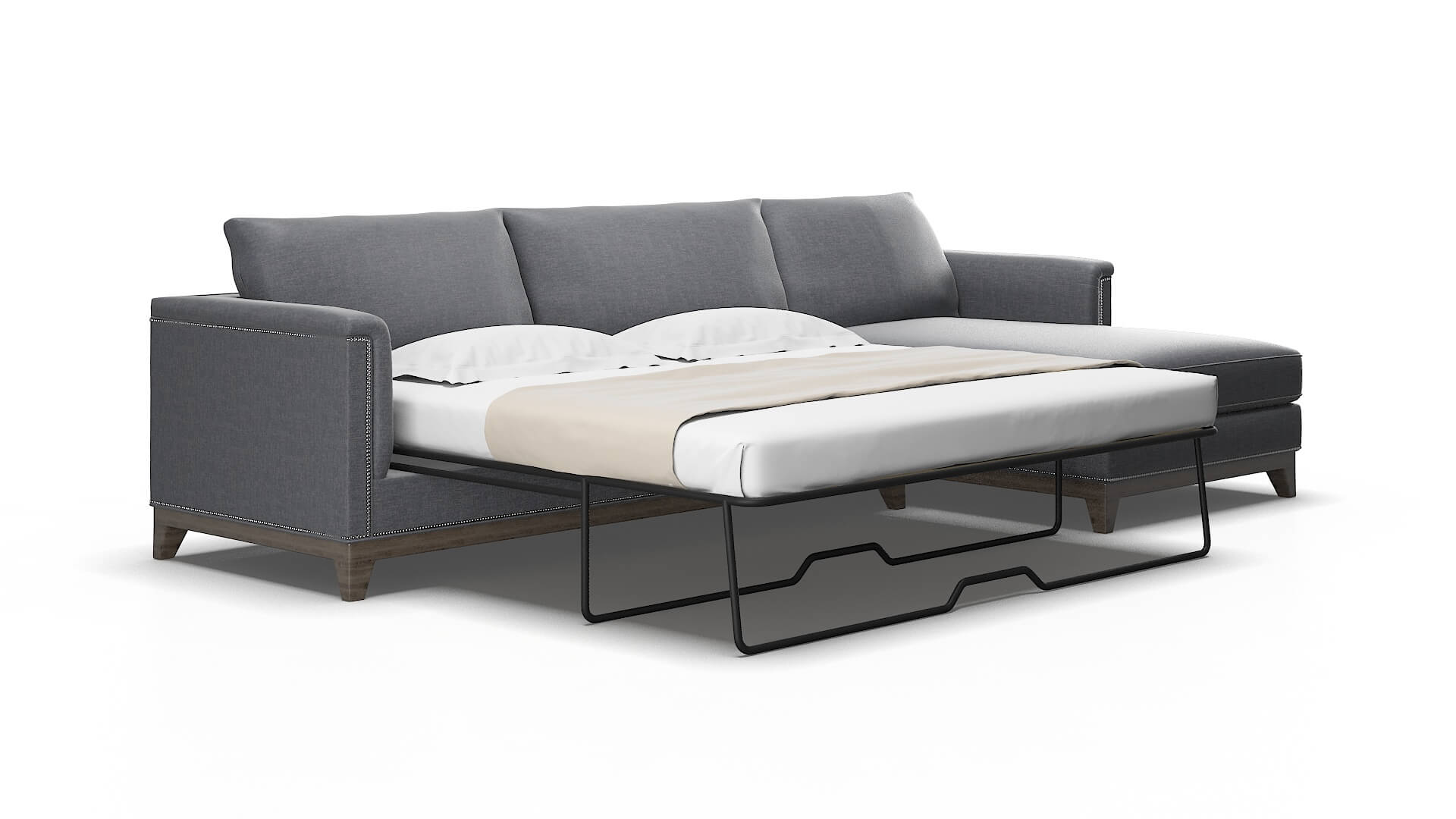 Sofia Keylargo graphite Panel sleeper Espresso Legs  2