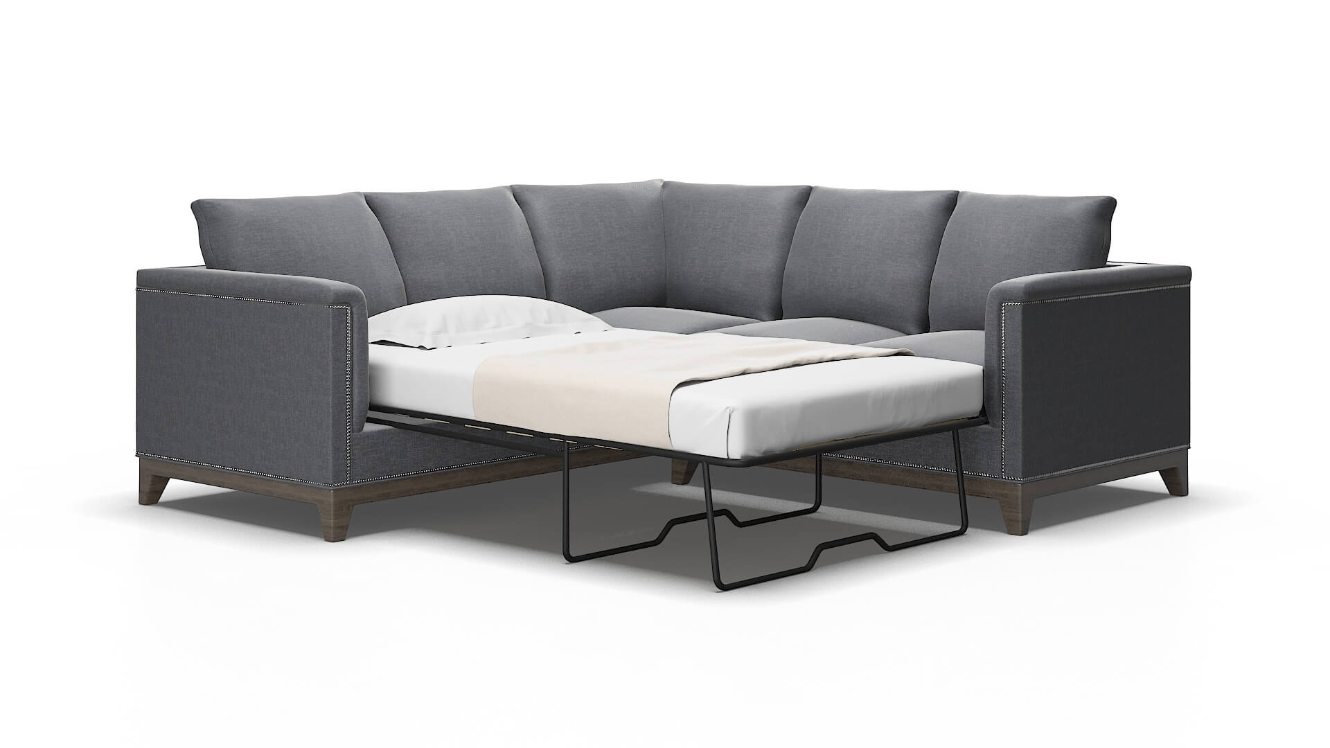 Sofia Keylargo graphite Sectional sleeper Espresso Legs  2