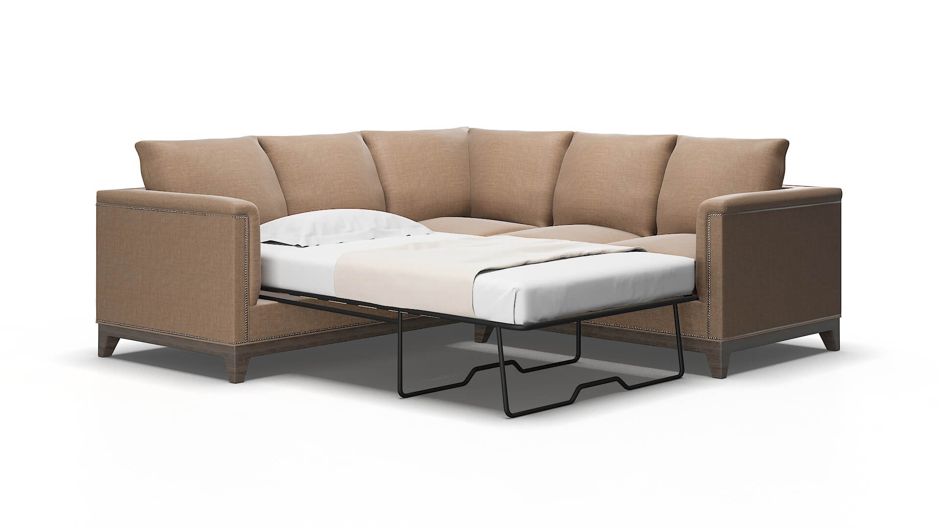 Sofia Keylargo mink Sectional sleeper Espresso Legs  2