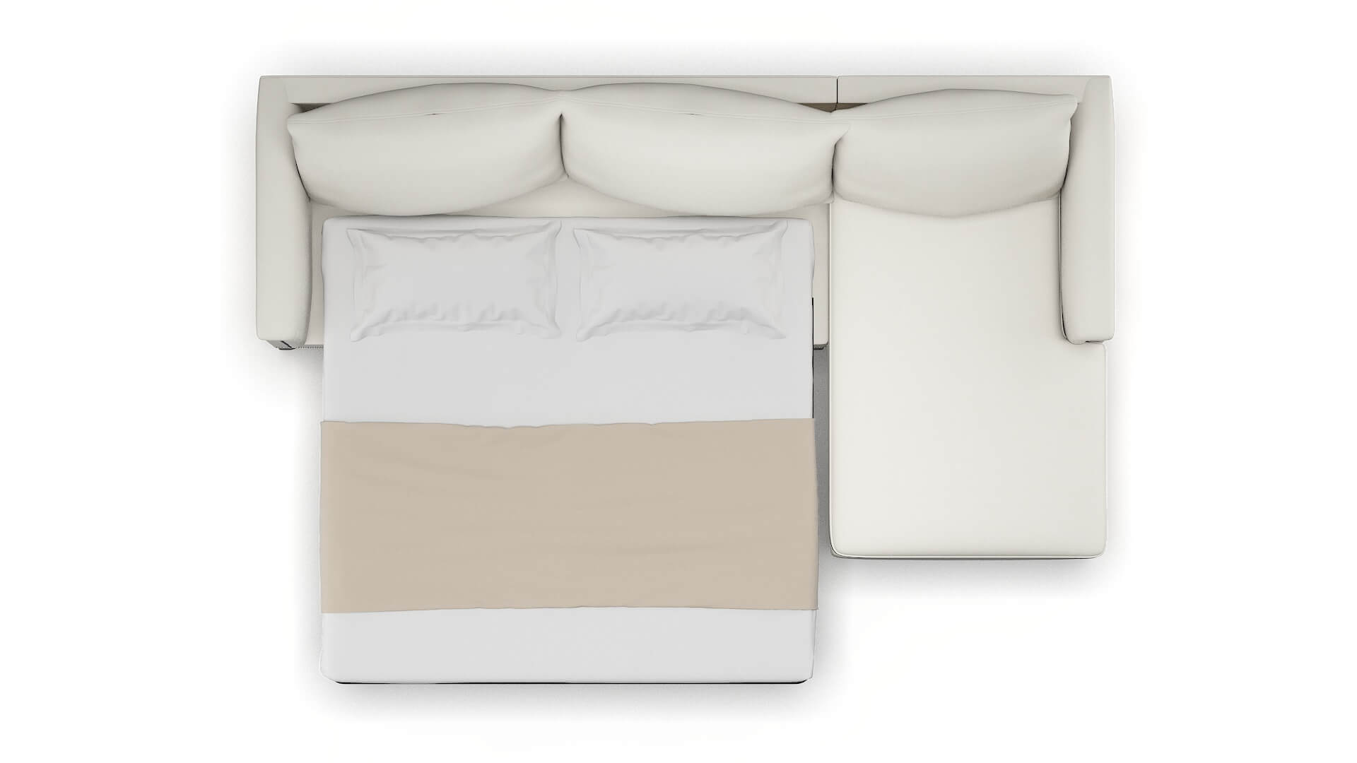 Sofia Keylargo Oatmeal Panel Sleeper Espresso legs 3