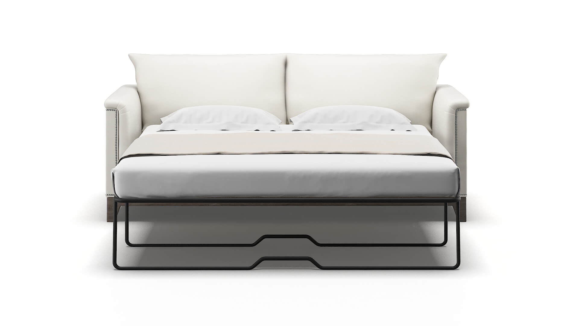 Sofia Keylargo Oatmeal Sofa Sleeper Espresso legs 1