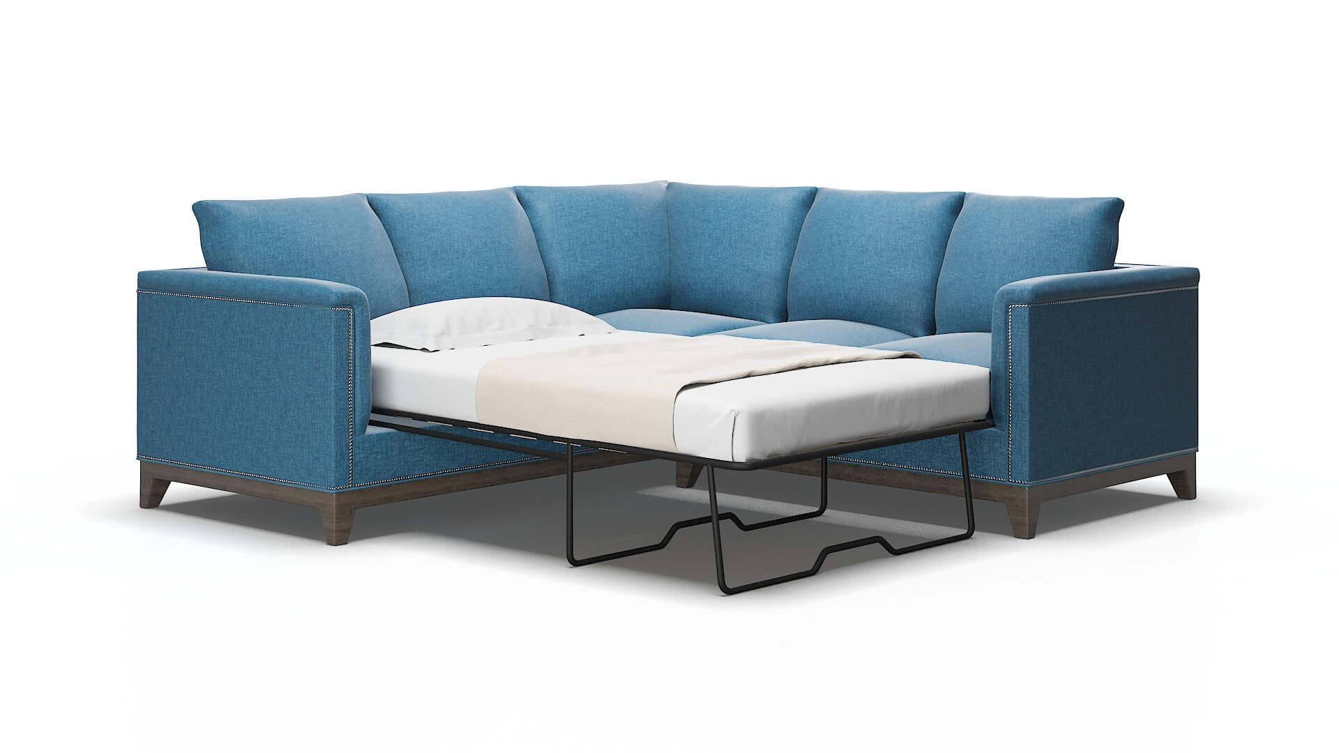 Sofia Keylargo ocean Sectional sleeper Espresso Legs  2