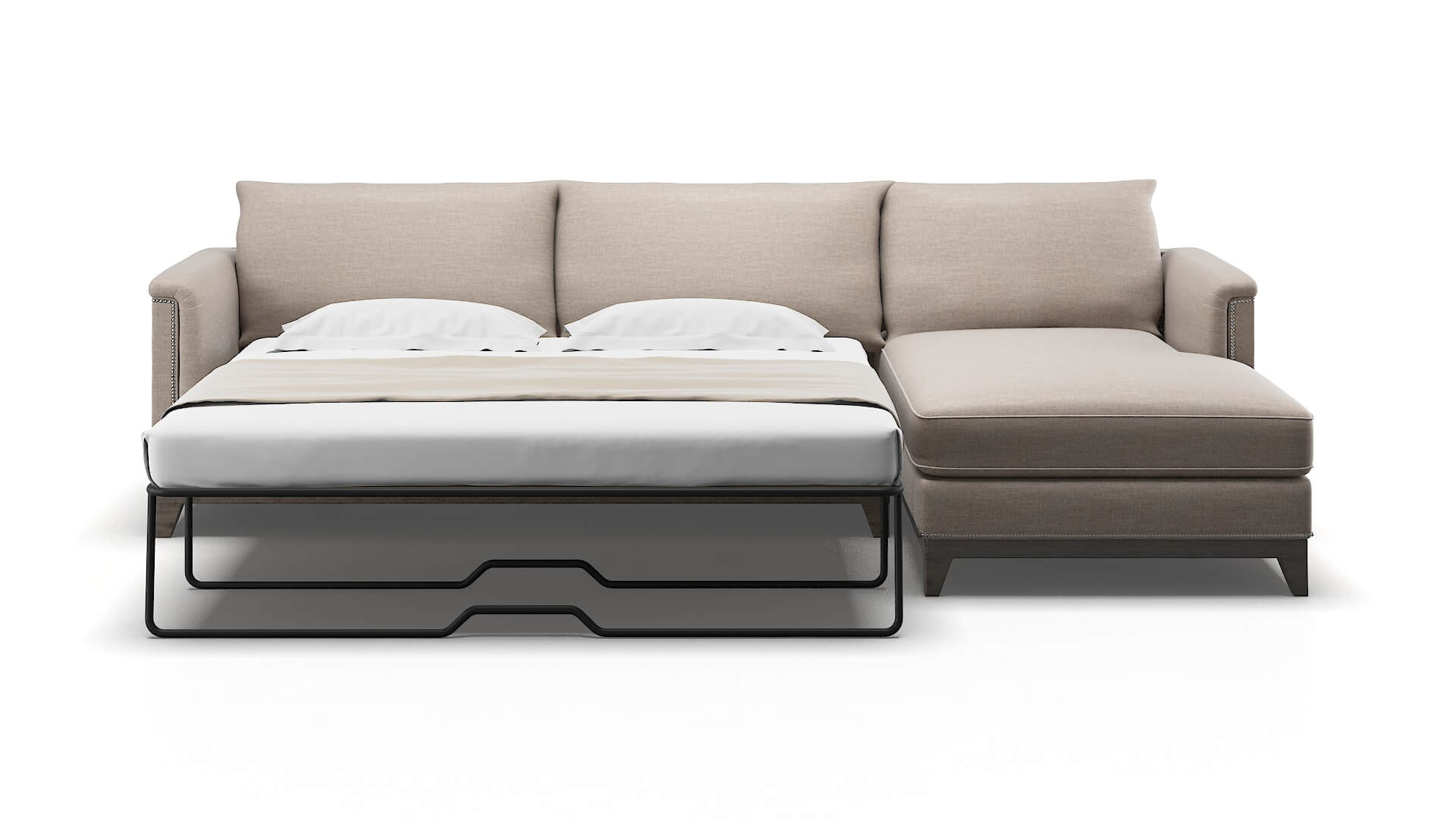 Sofia Keylargo Pumice Panel Sleeper Espresso legs 1